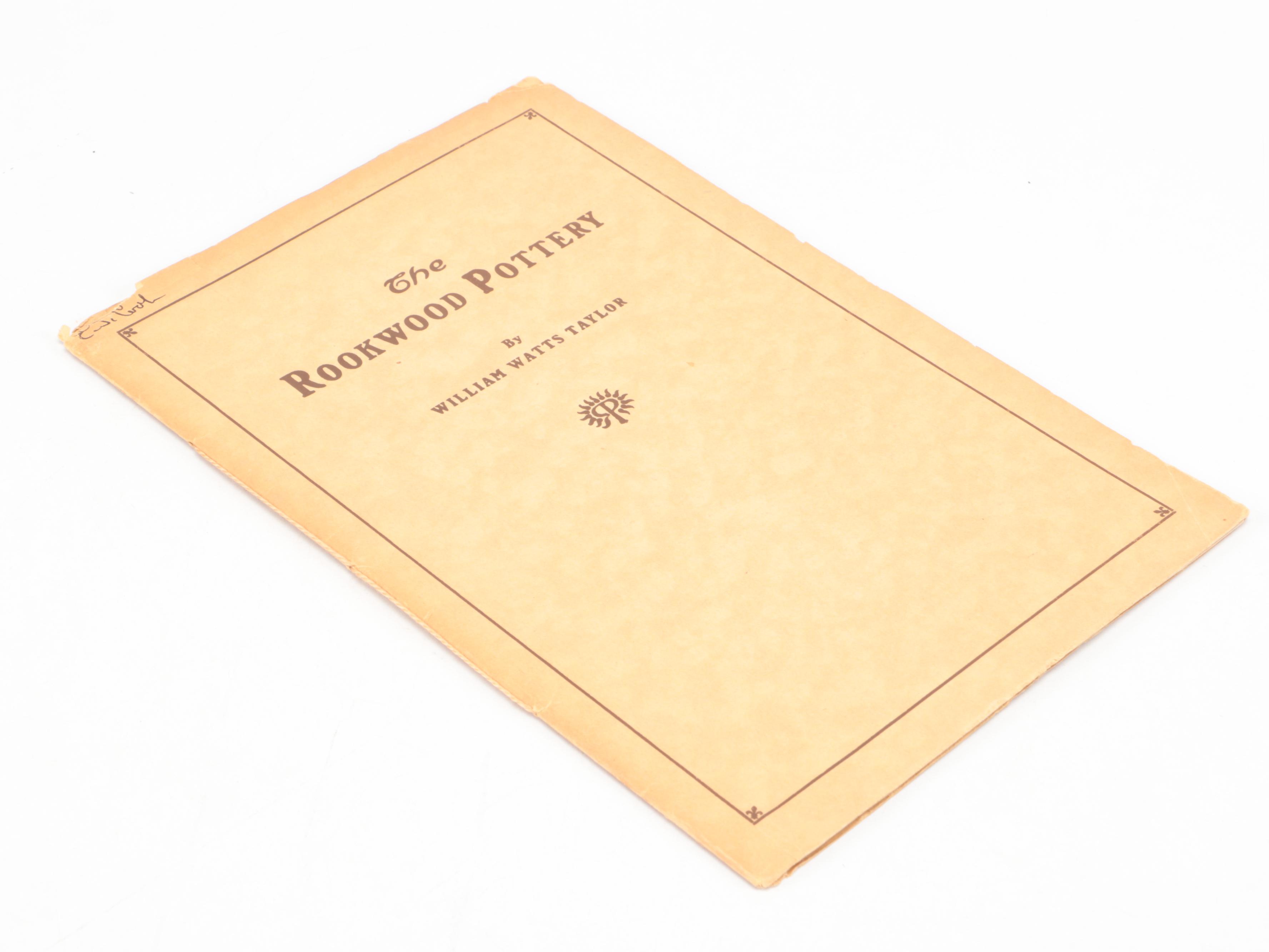 Rookwood Pottery Low Bowl with "The Book of Rookwood Pottery" by Peck