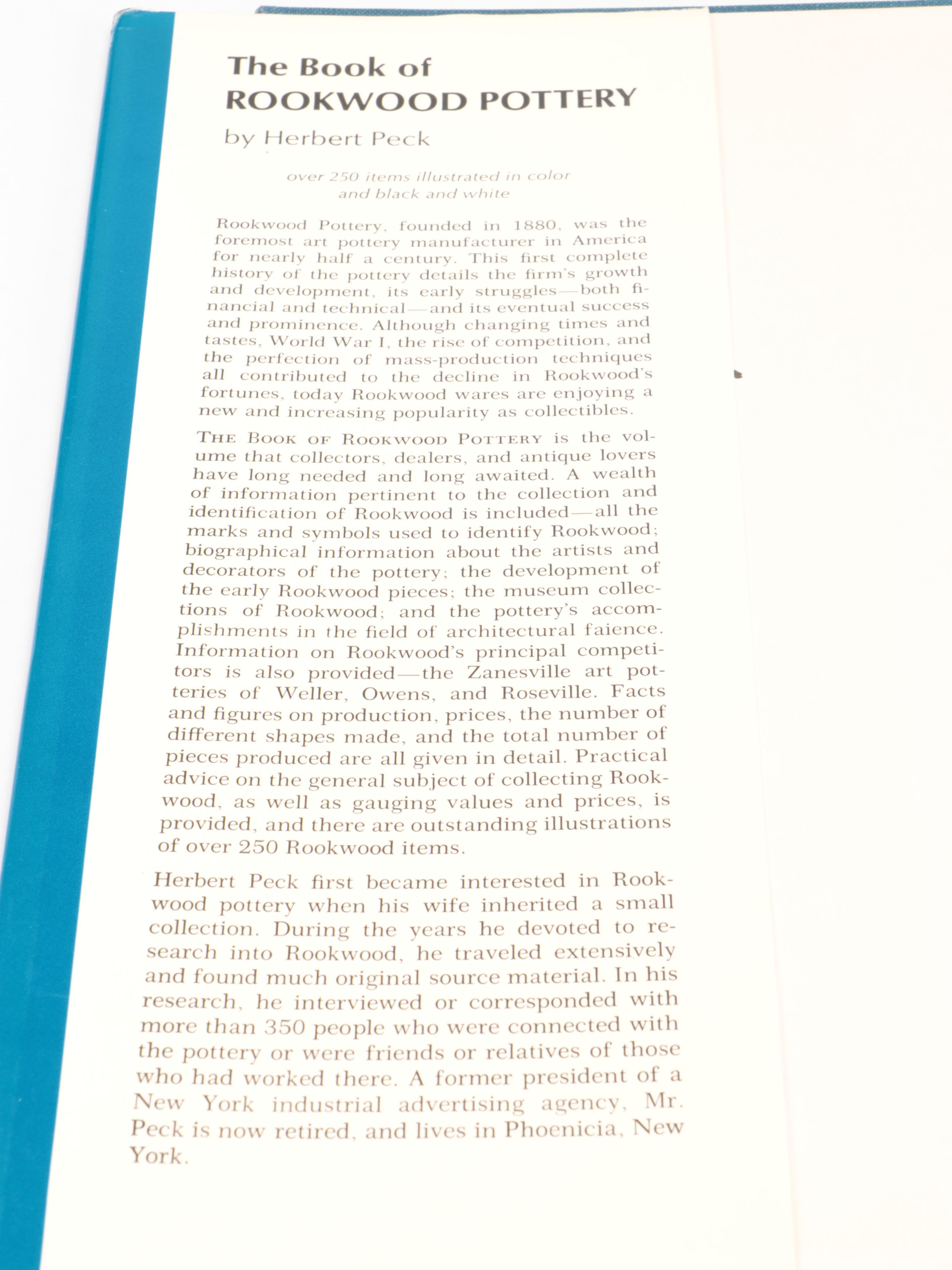 Rookwood Pottery Low Bowl with "The Book of Rookwood Pottery" by Peck