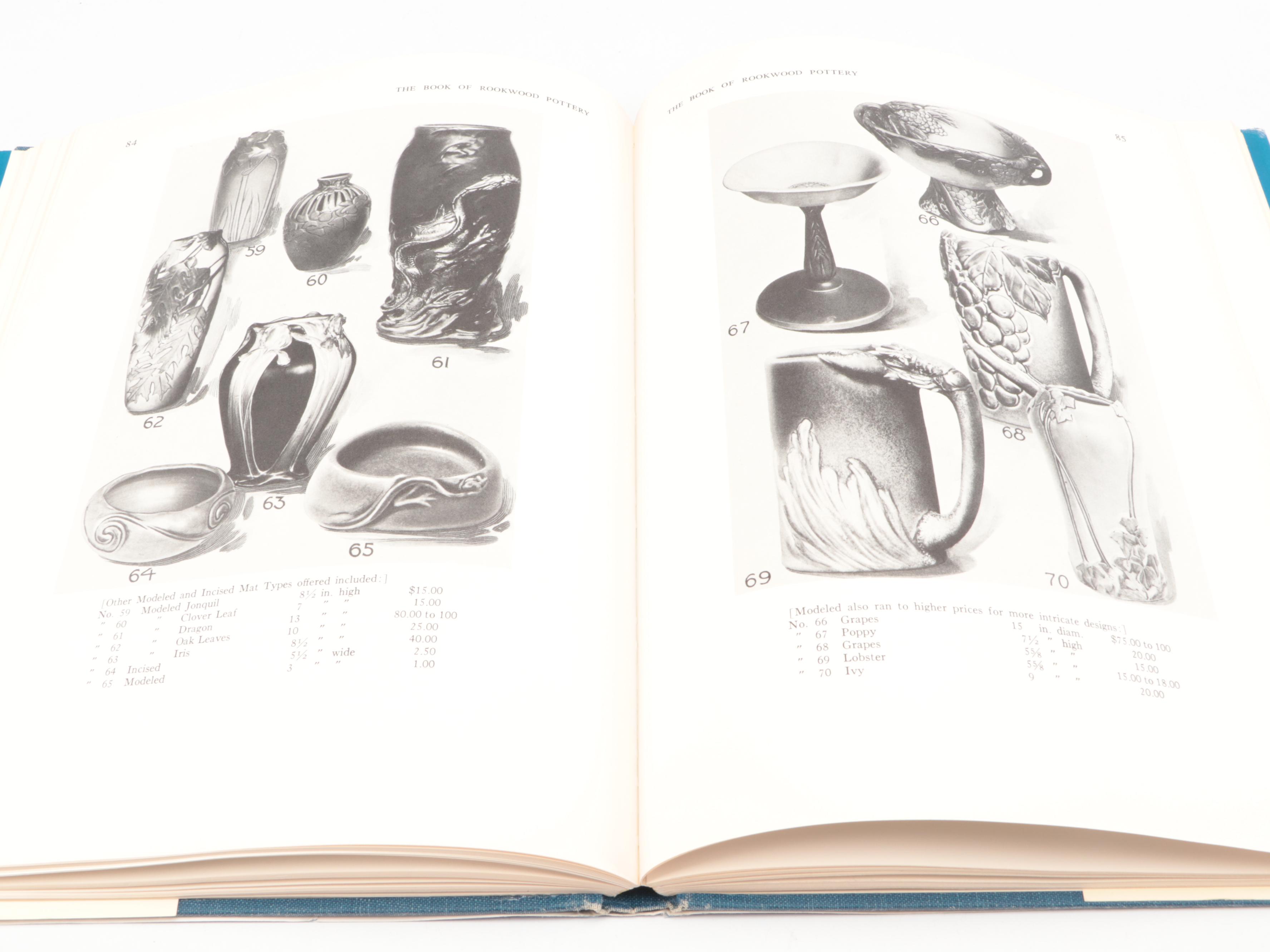 Rookwood Pottery Low Bowl with "The Book of Rookwood Pottery" by Peck