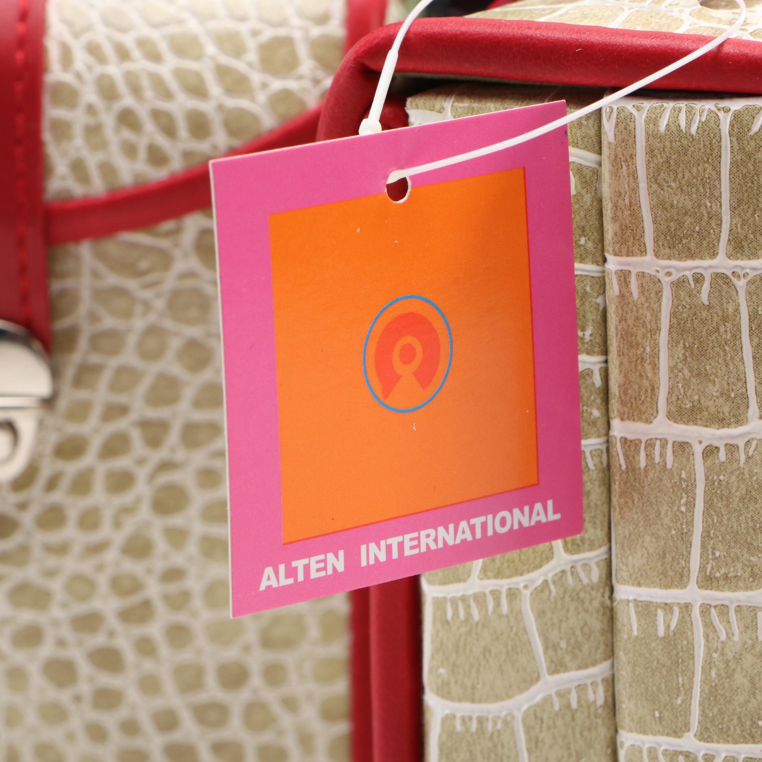 Alten International Faux Embossed Croc Travel Jewelry Boxes