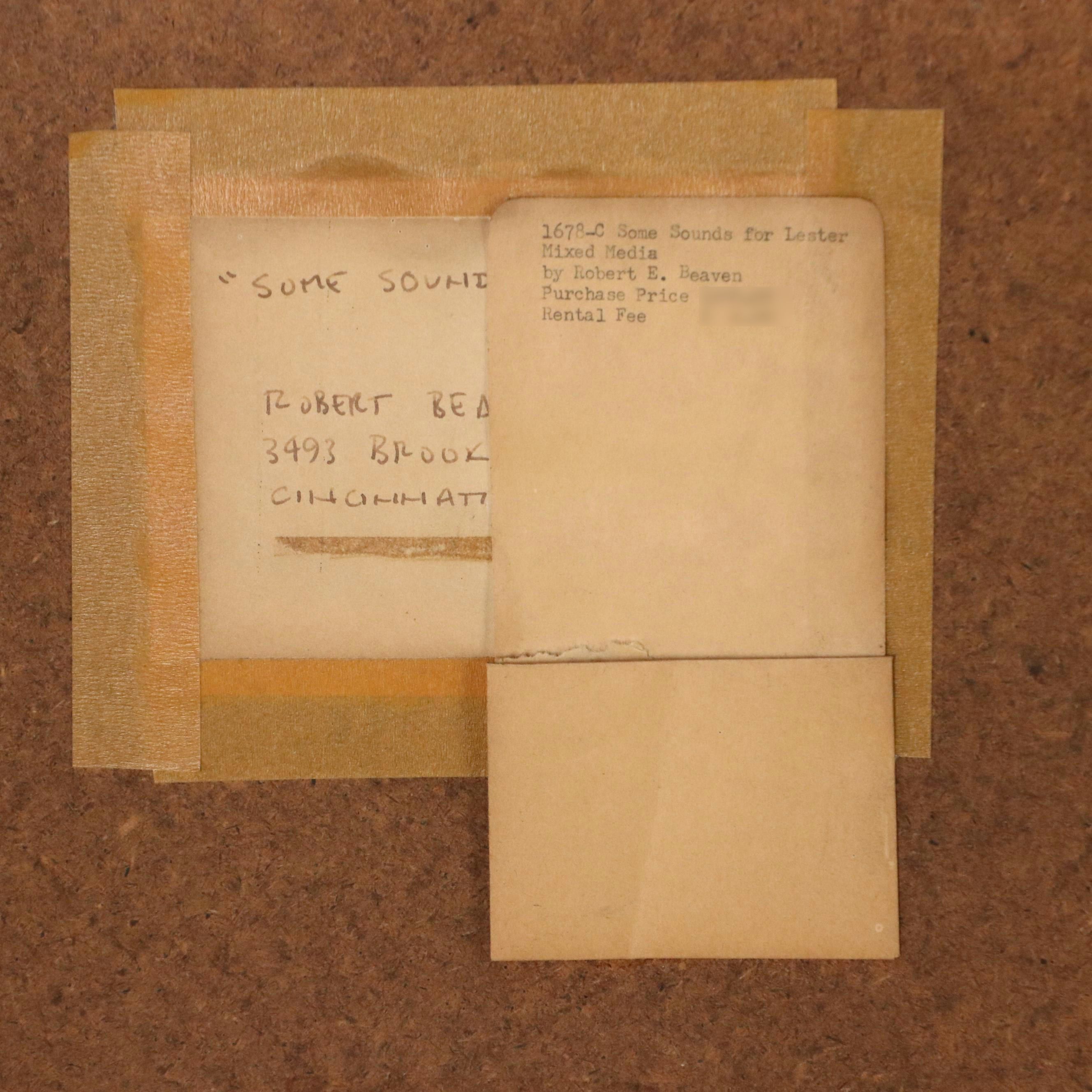 Robert Beaven Abstract Mixed Media Painting "Some Sounds for Lester"