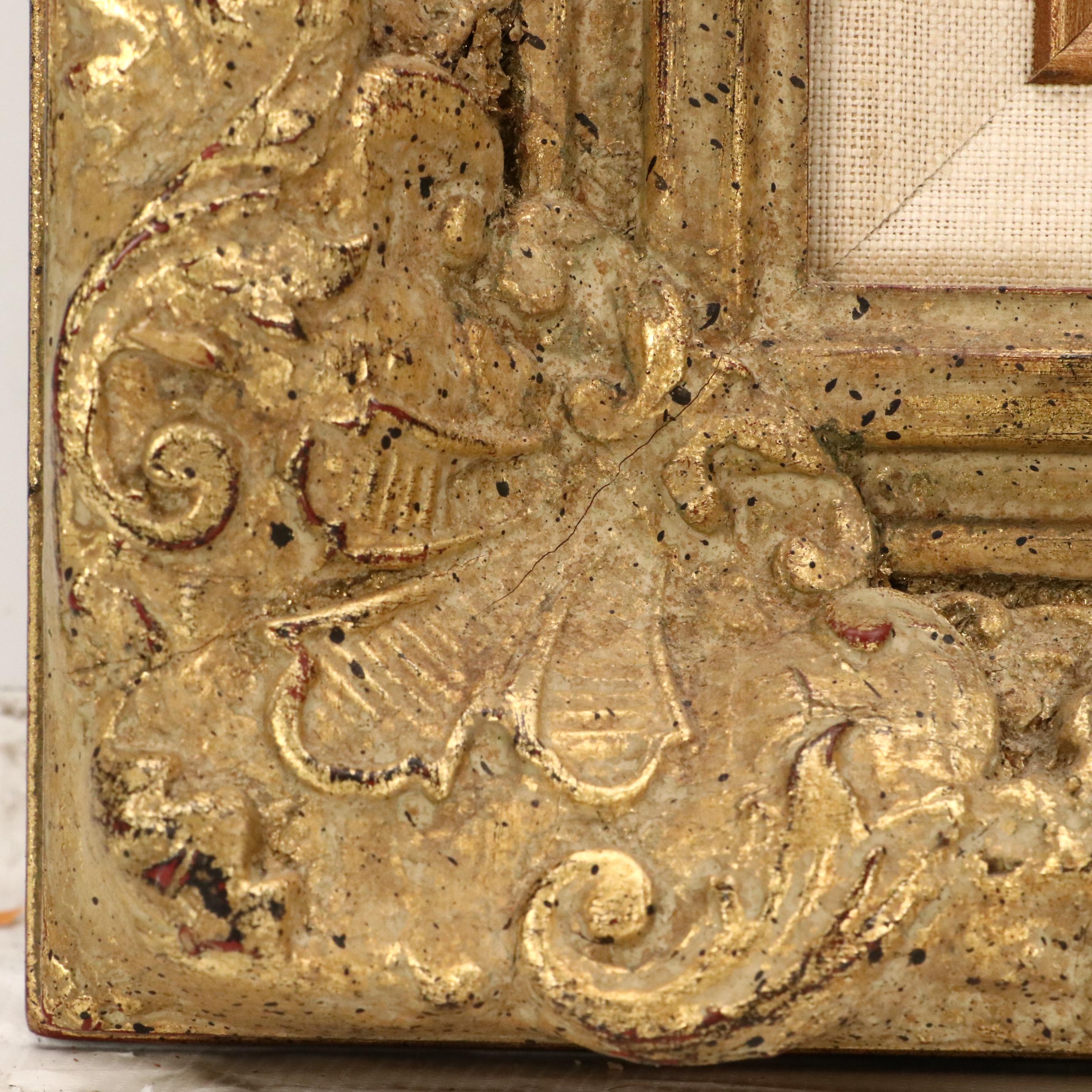 Oil Painting of Mountainous Lake Landscape, Mid to Late 20th Century