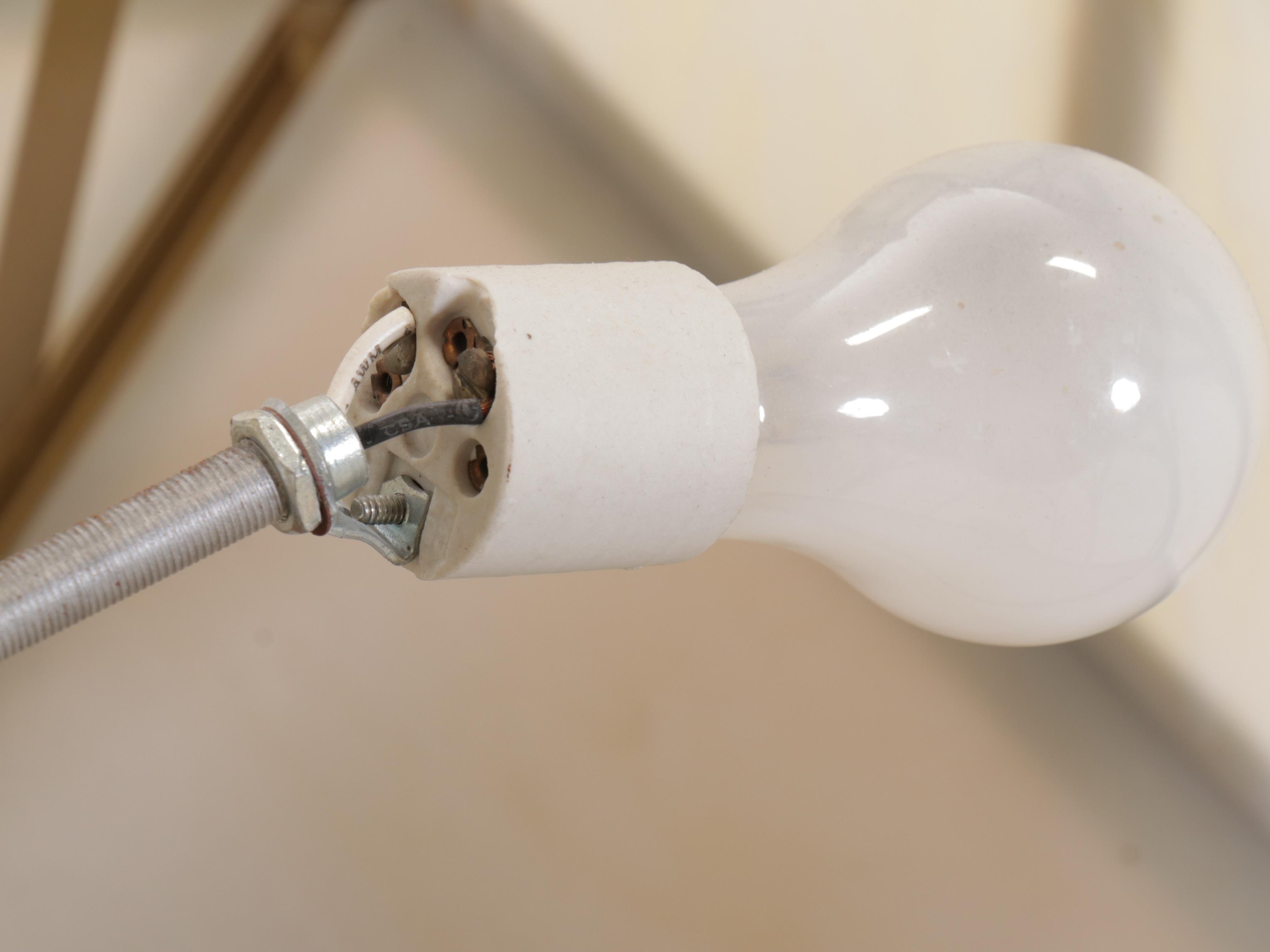 Large Gothic Revival Style Church Chandelier with Slag Glass Panels, Vintage