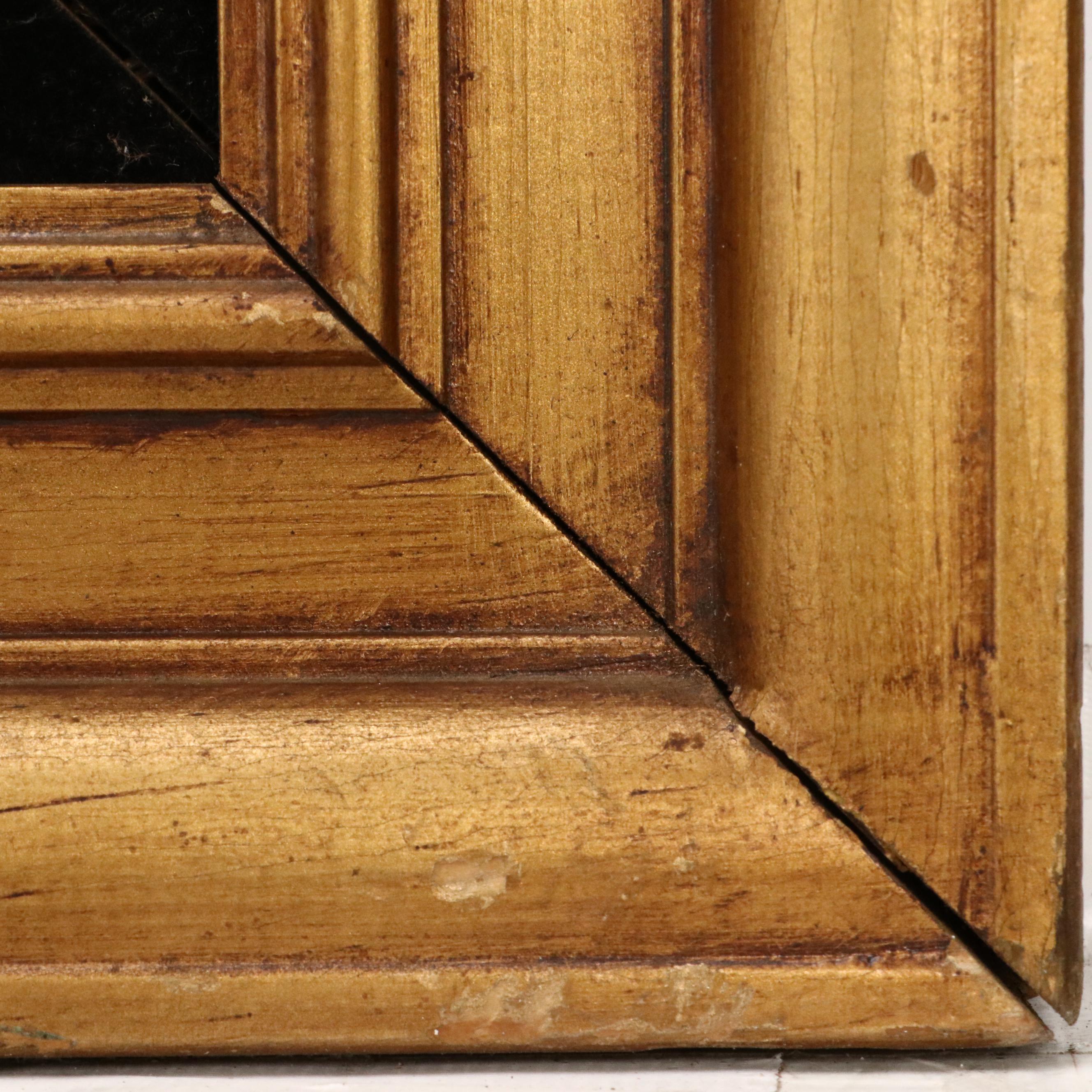 Self-Taught Artist Western American Lake Landscape, Circa 1940