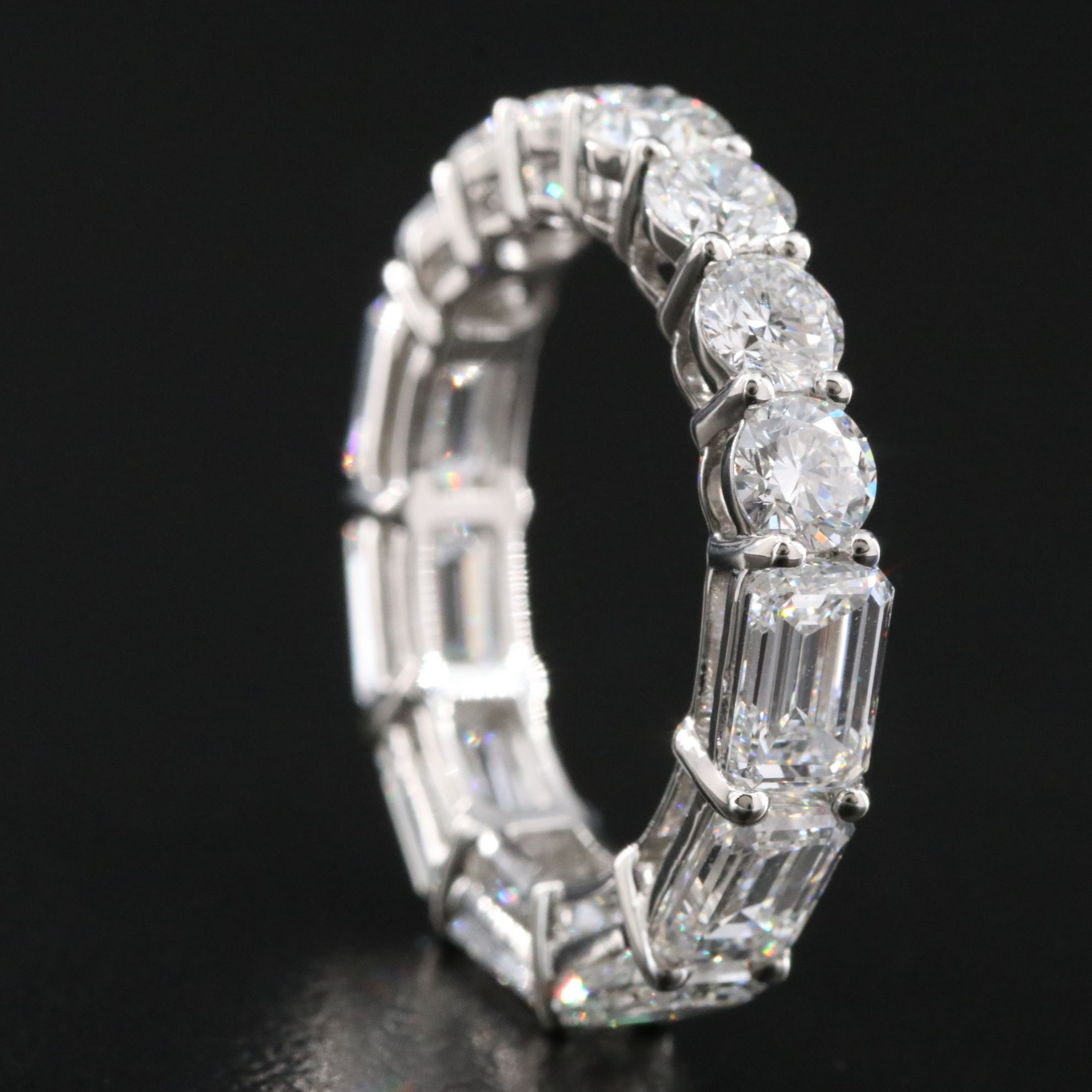 Platinum 6.69 CTW Lab Grown Diamond Reversible Eternity Band