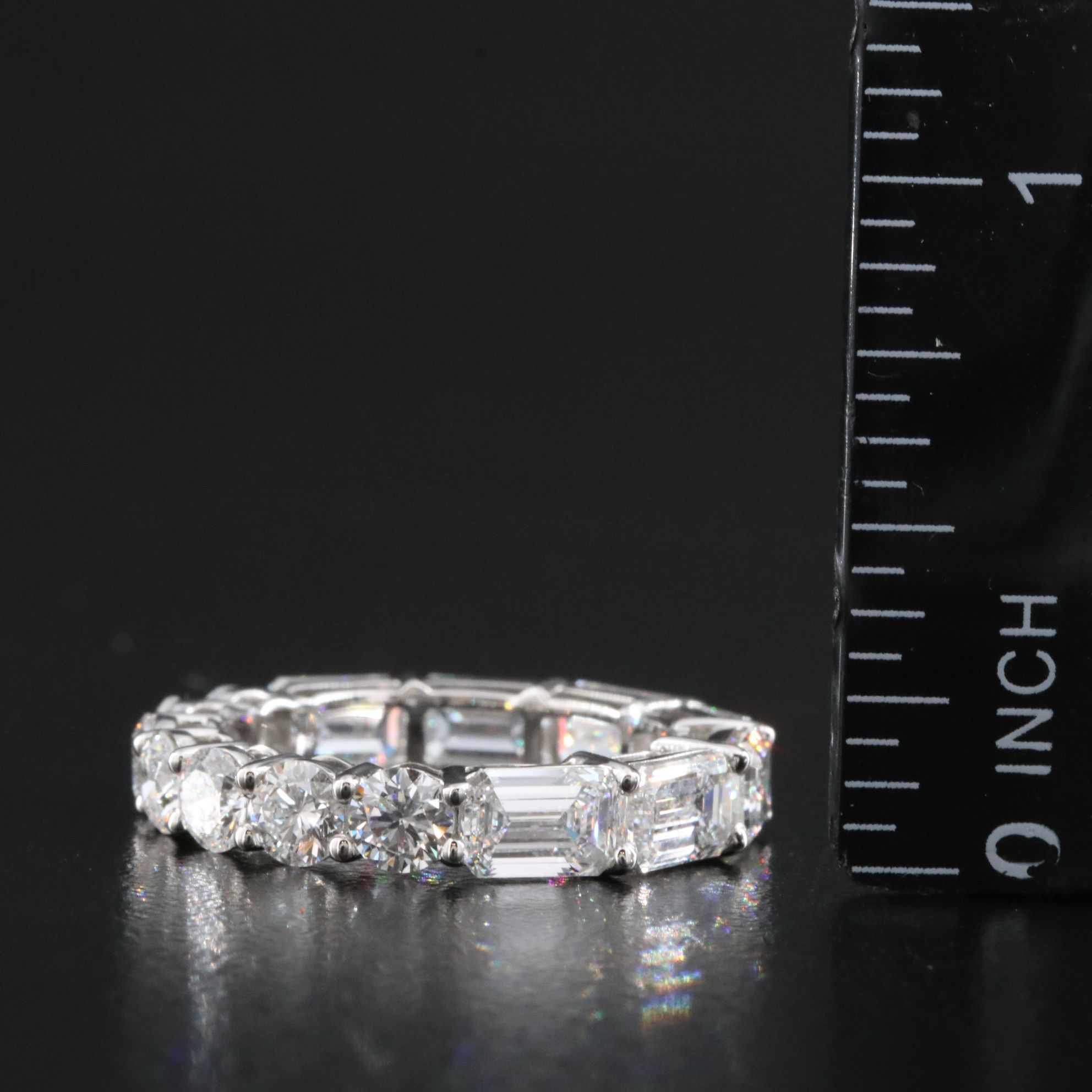 Platinum 6.69 CTW Lab Grown Diamond Reversible Eternity Band