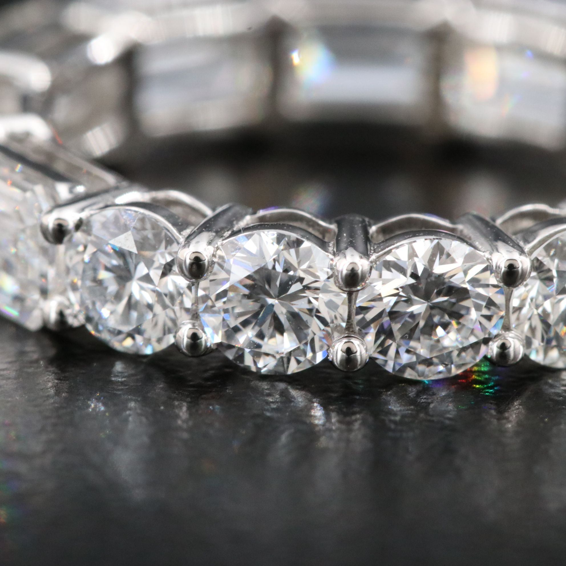 Platinum 6.69 CTW Lab Grown Diamond Reversible Eternity Band