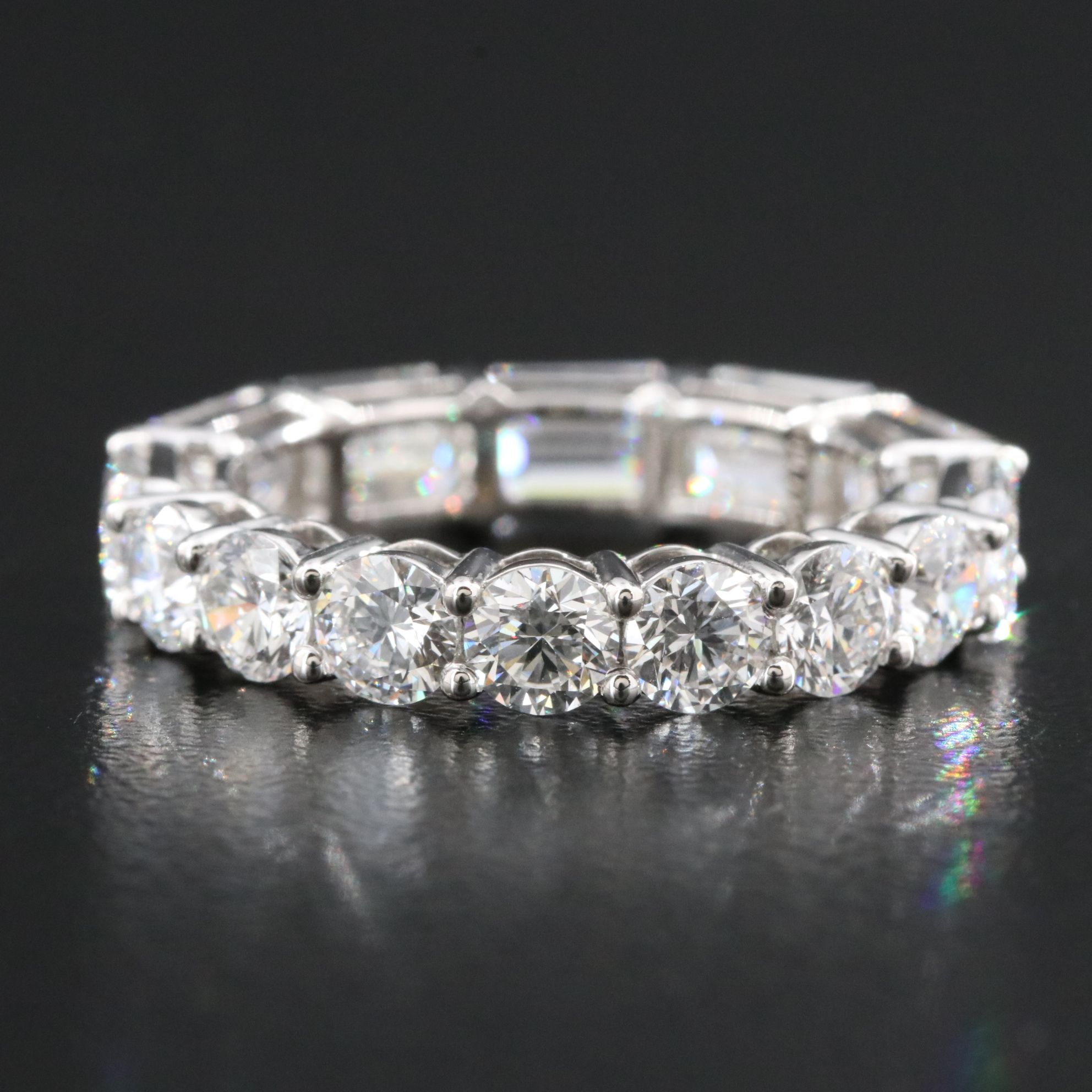 Platinum 6.69 CTW Lab Grown Diamond Reversible Eternity Band