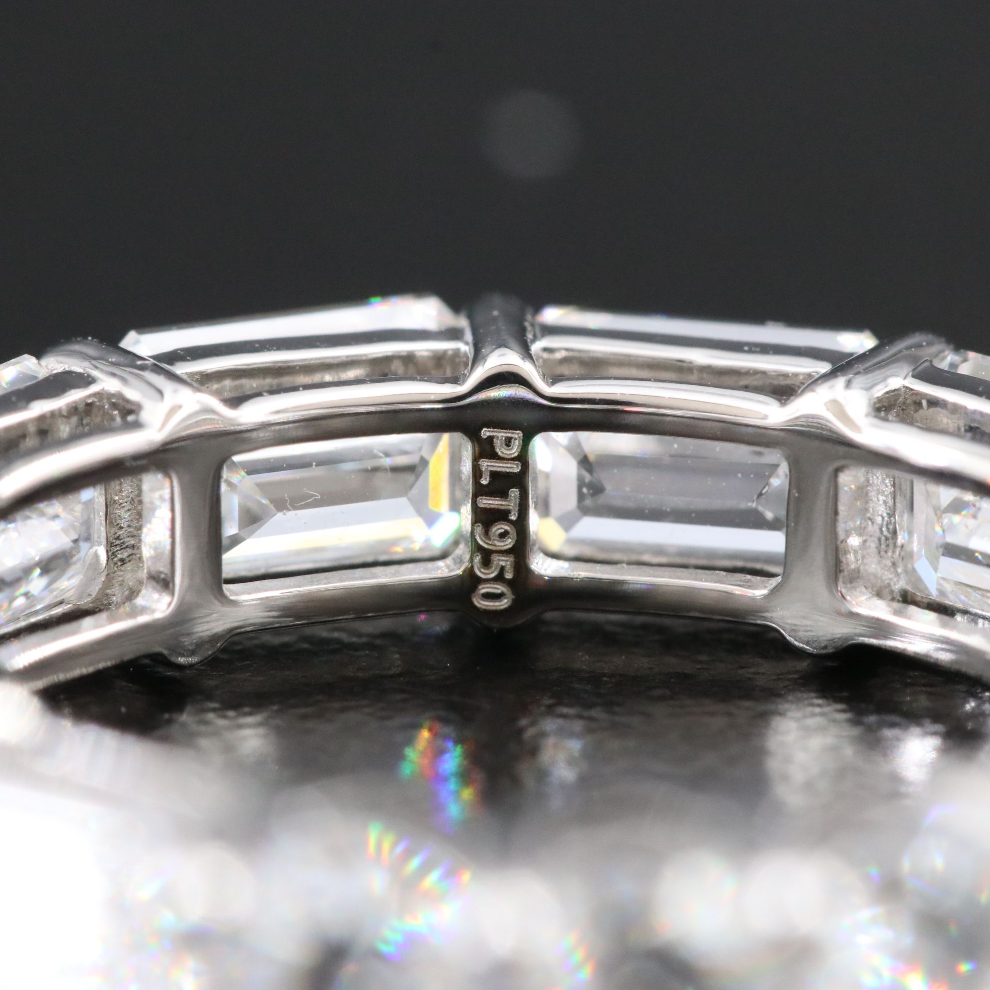 Platinum 6.69 CTW Lab Grown Diamond Reversible Eternity Band