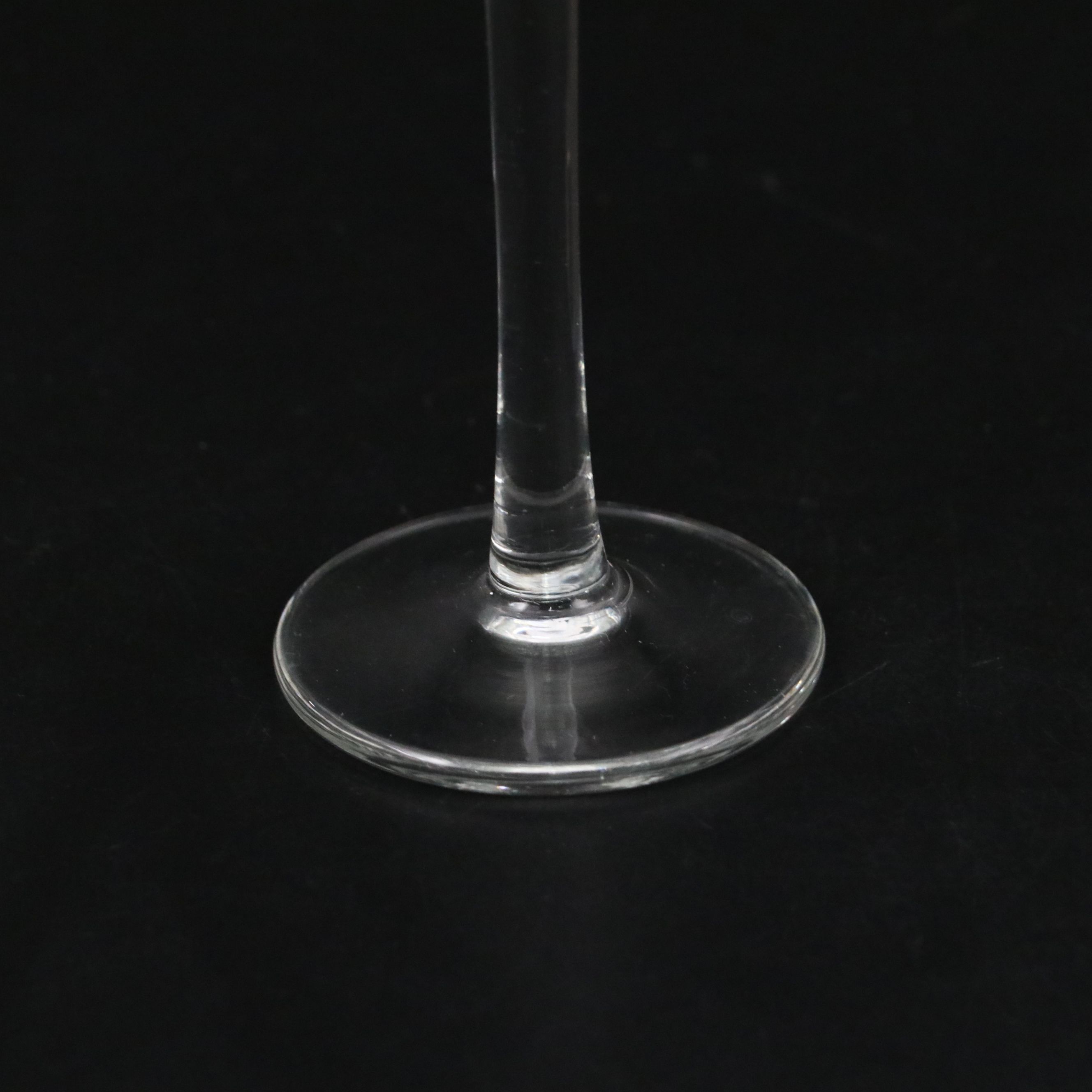 Floral and Wheat Stalk Etched Clear Cordial Glasses