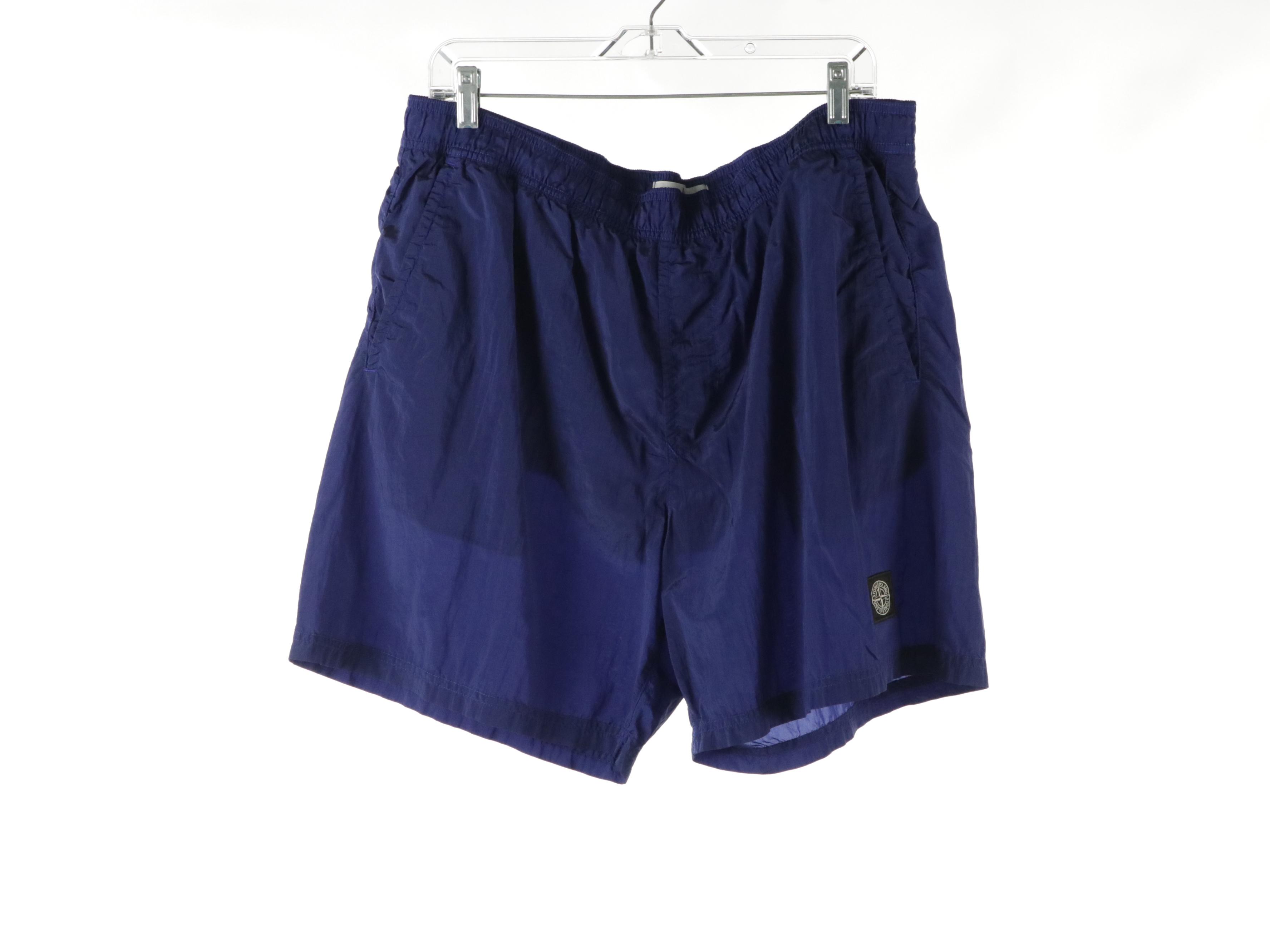 Men's Stone Island ECONYL® Metal Mid-Length Swim Trunks with Pockets