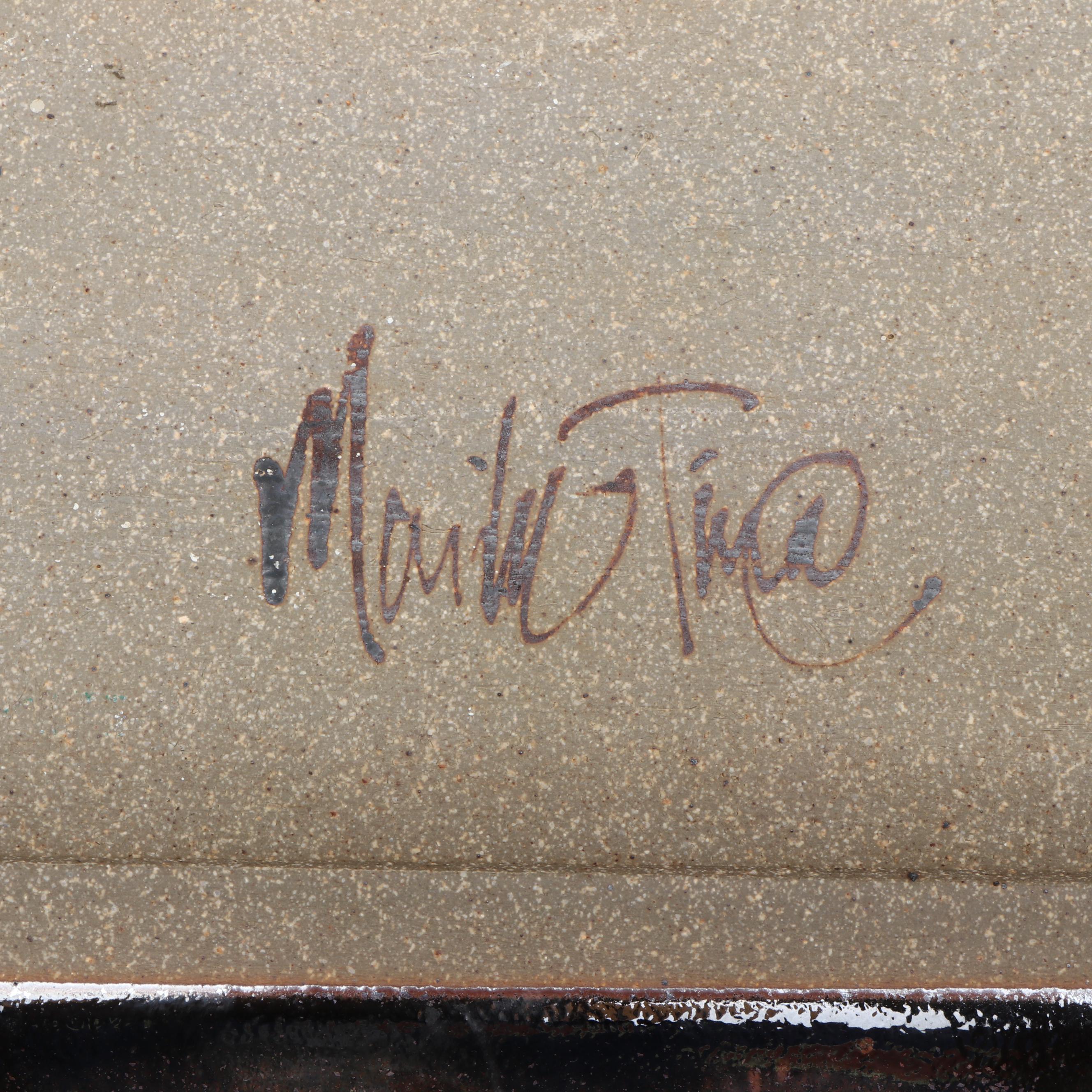 Studio Art Pottery Salt Glazed Stoneware Tray