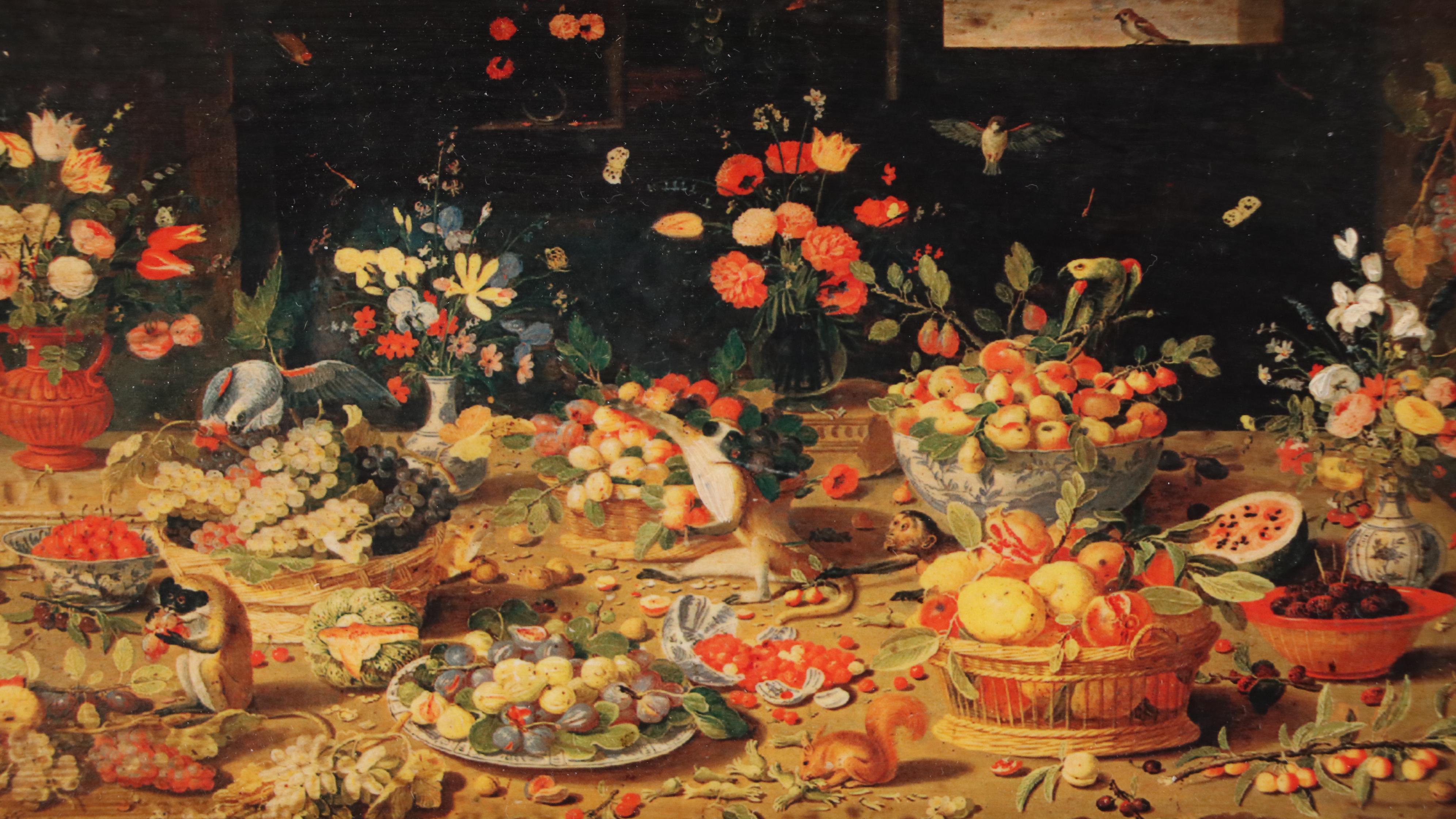 Bottega Tifernate Still Life Photomechanical Reproduction After Jan Van Kessel