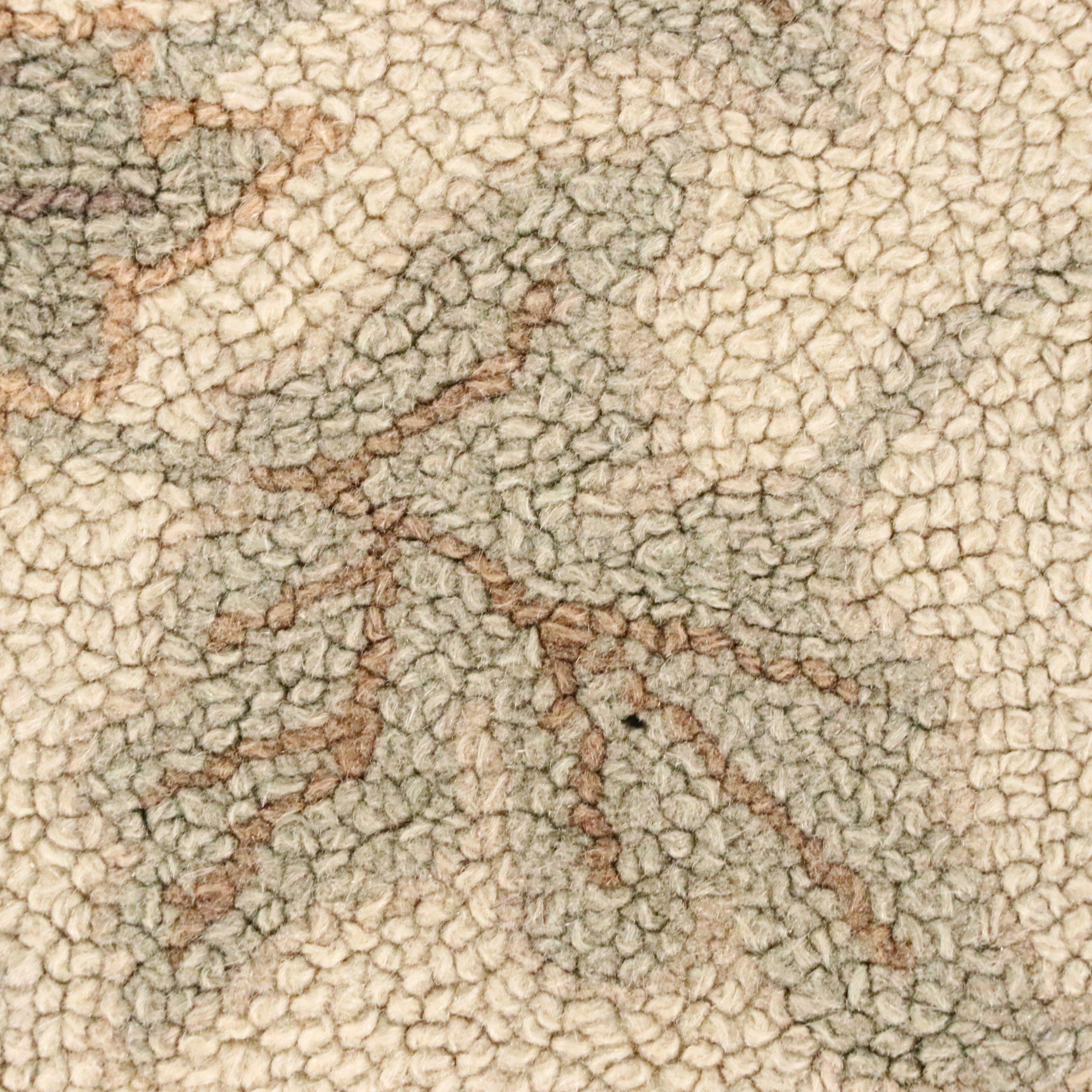 3' x 4'11 Handmade Hooked Floral Accent Rug