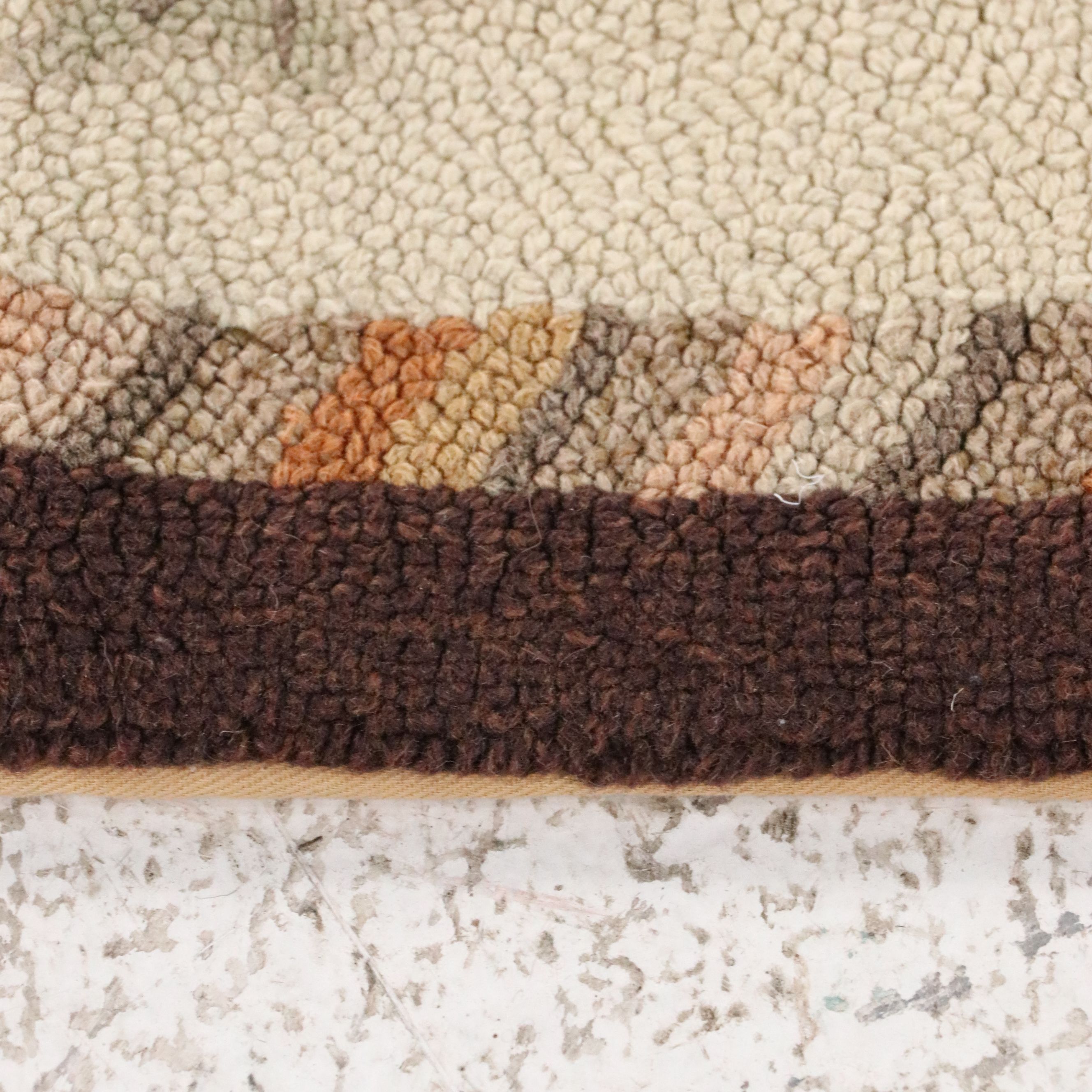 3' x 4'11 Handmade Hooked Floral Accent Rug