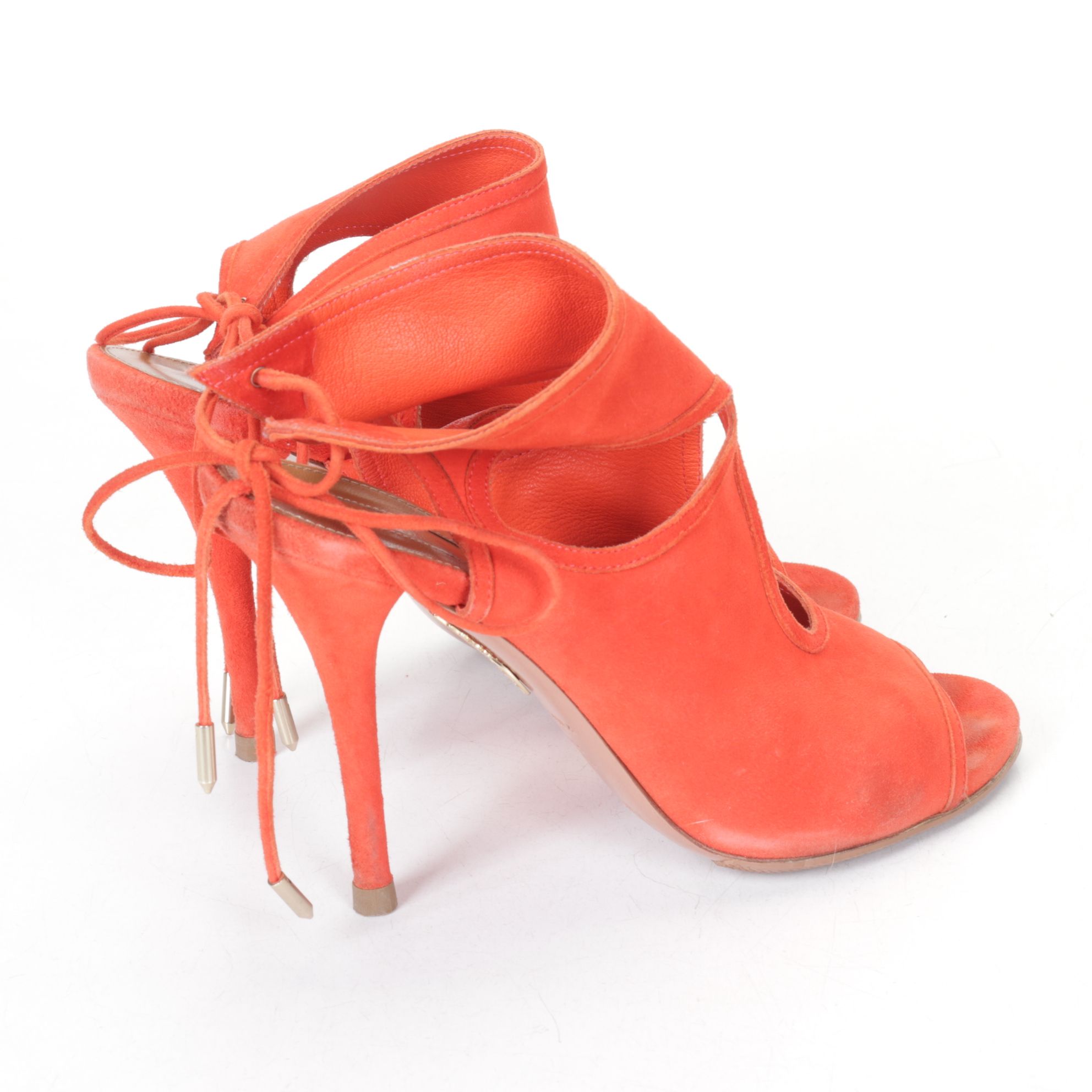 Aquazzura "Sexy Thing" Clementine Suede Cutout Accent Pumps