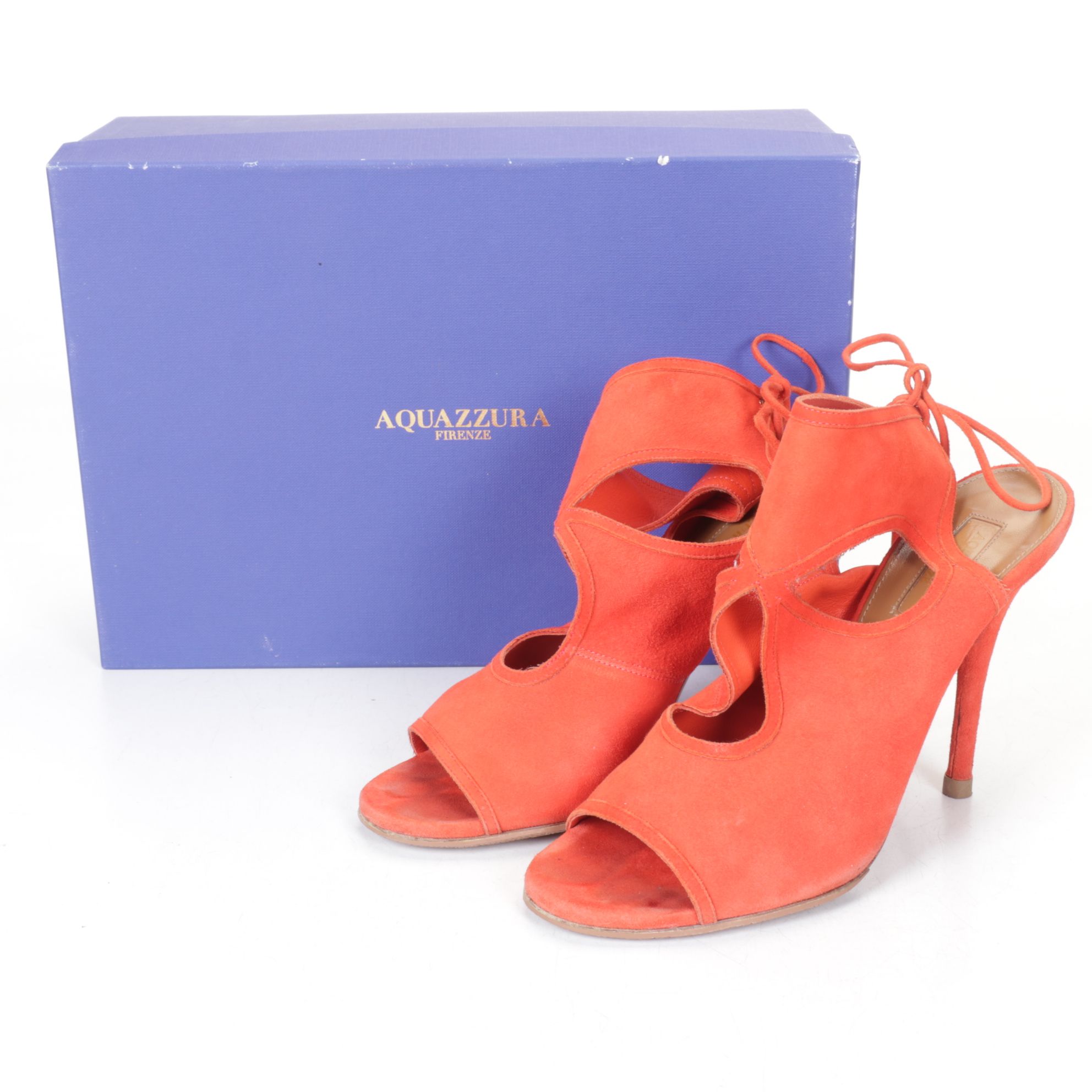 Aquazzura "Sexy Thing" Clementine Suede Cutout Accent Pumps