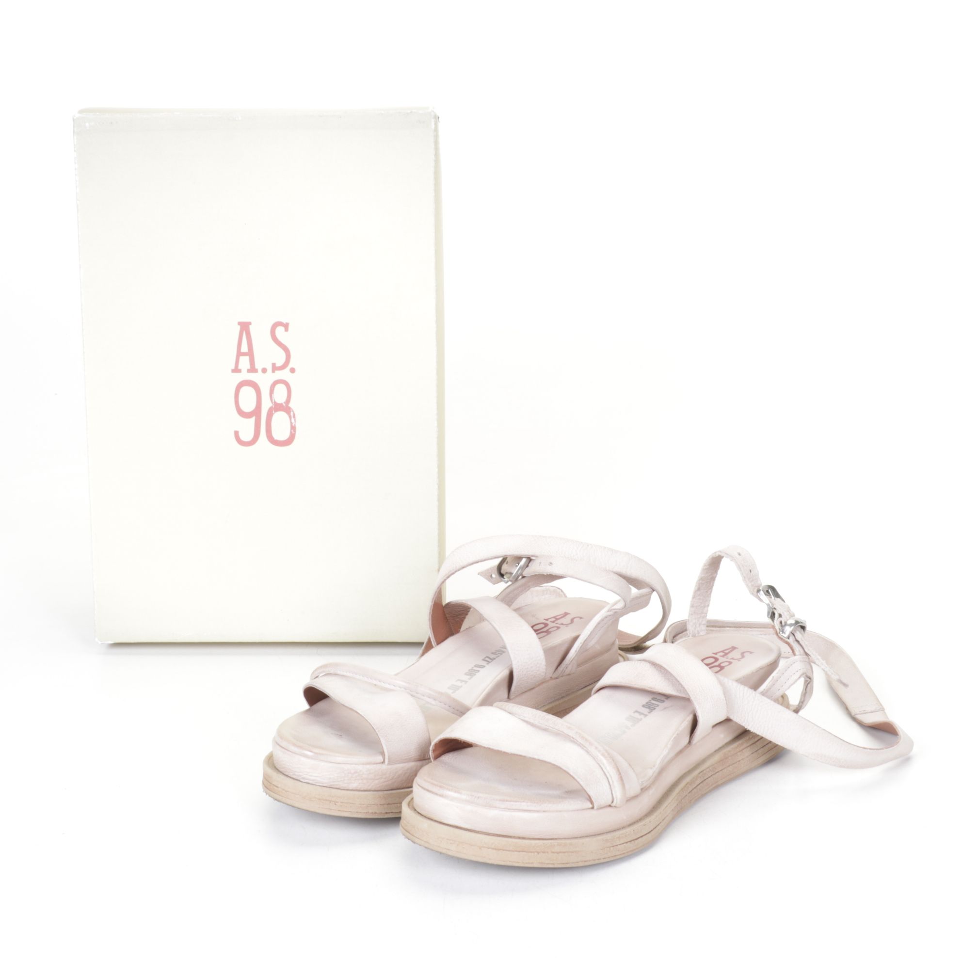 A.S. 98 Platform Leather Sandals in Dust