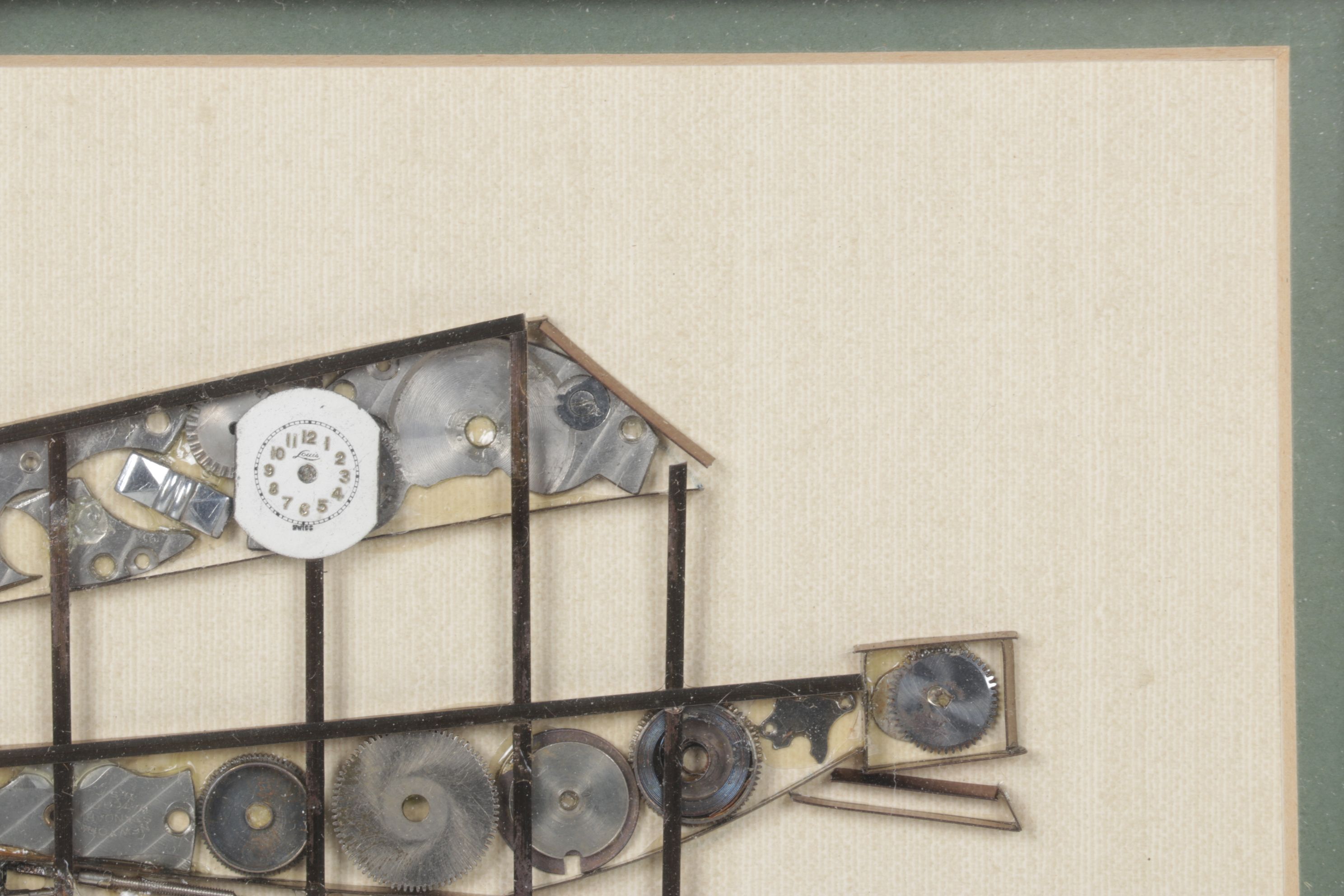 Girard Horological Collage of a Biplane Sculpture, Late 20th Century