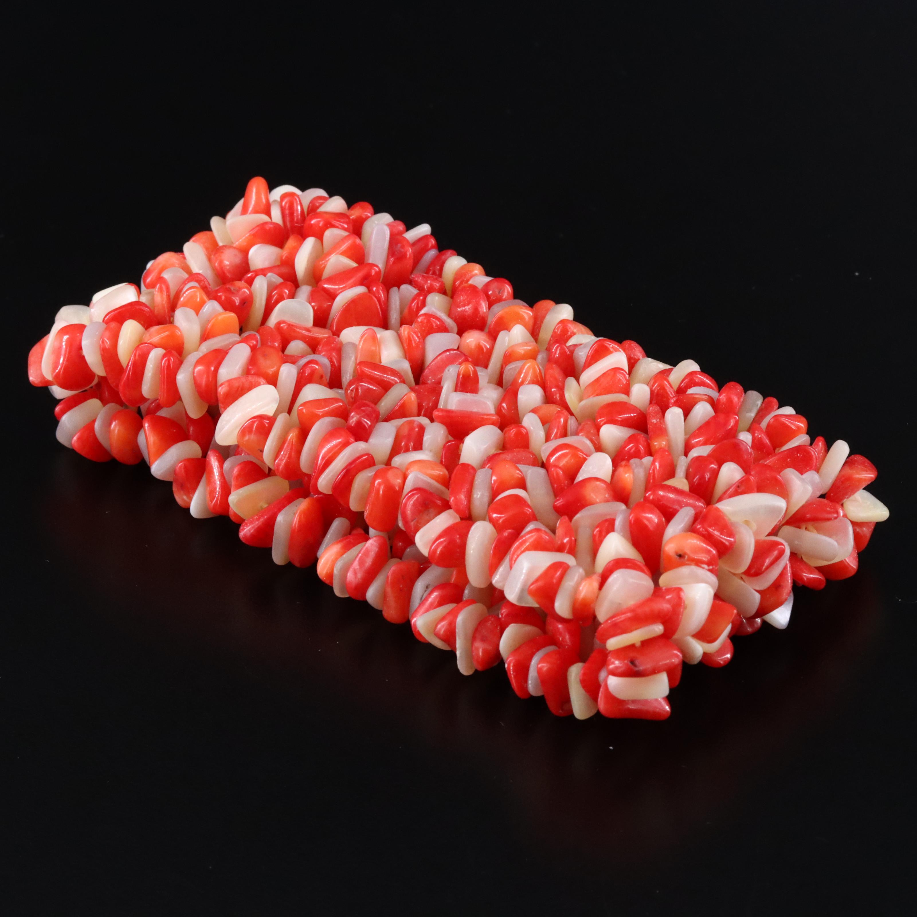 Expansion Coral and Mother-of-Pearl Bracelet