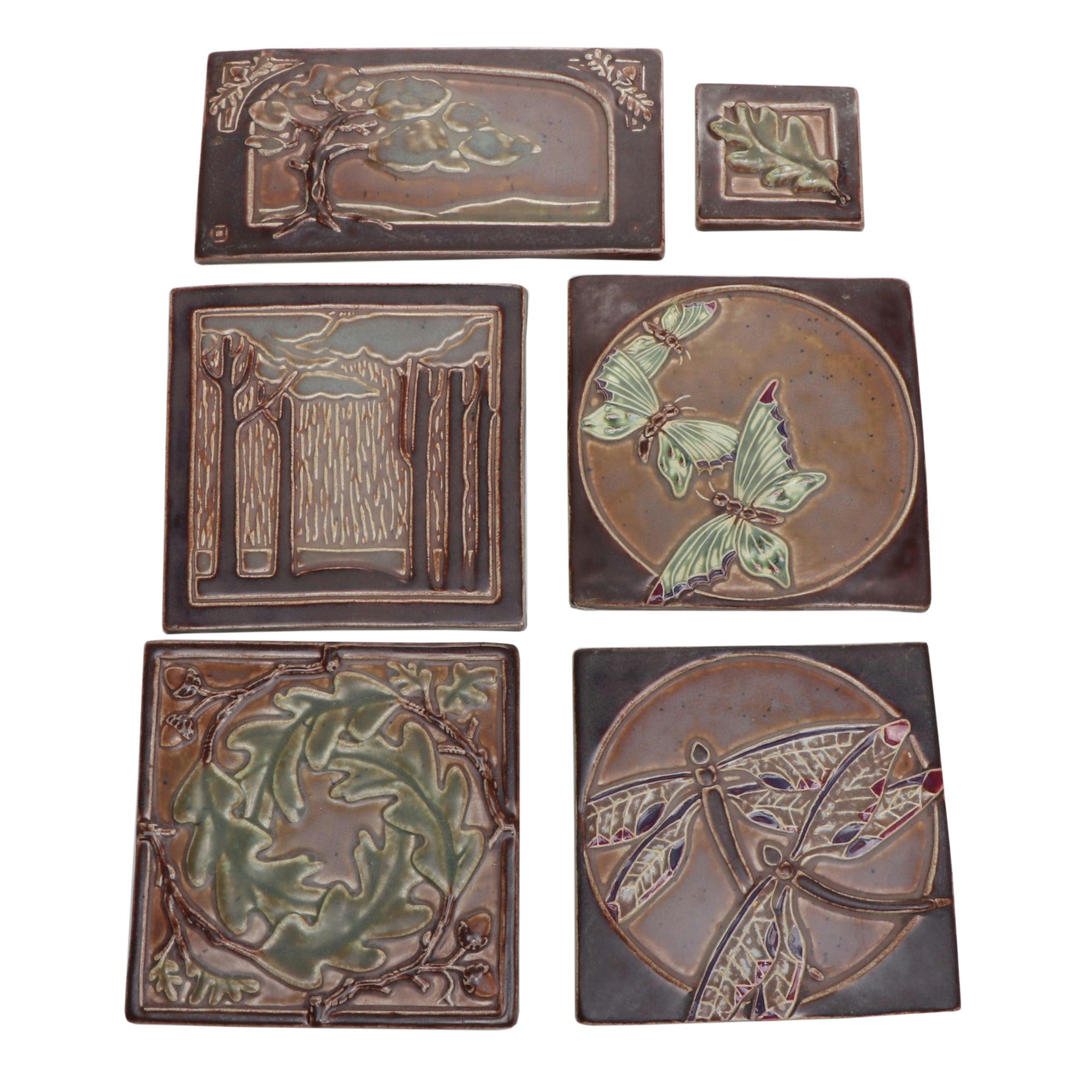 Stone Hollow Arts and Crafts Style Ceramic Decorative Tiles