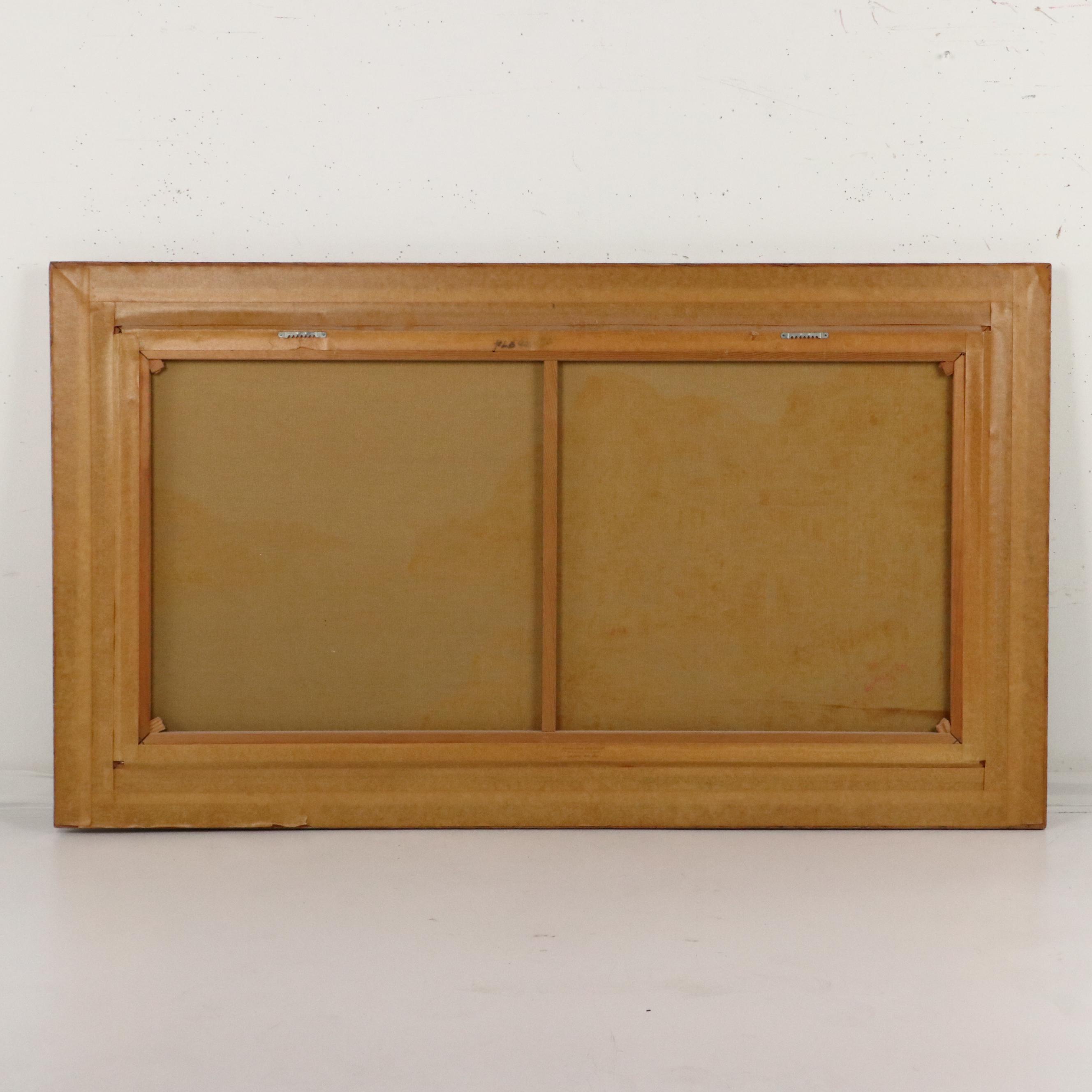 L. Ginelli Mediterranean Scene Acrylic Painting, Circa 2000