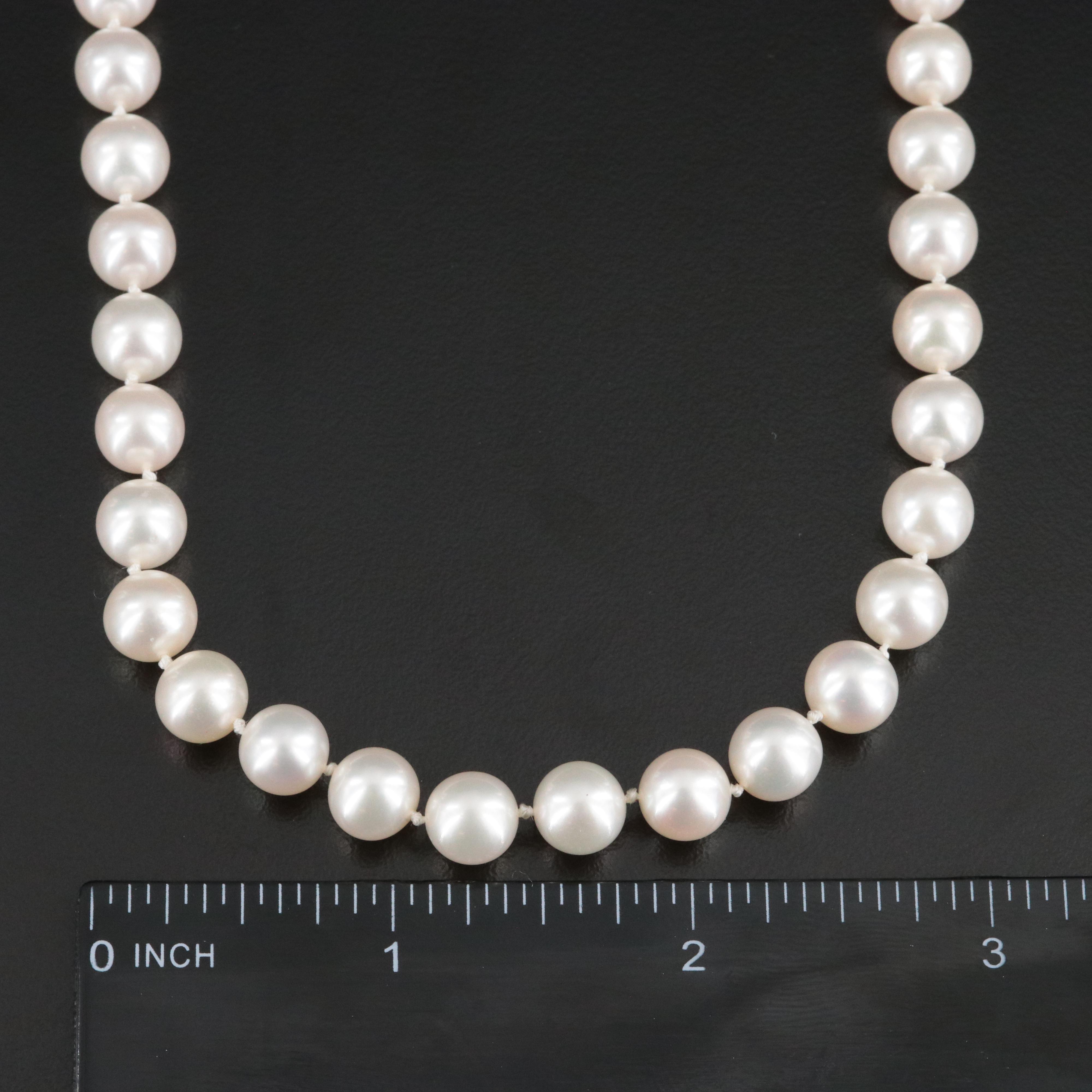 Pearl Necklace with 14K Clasp
