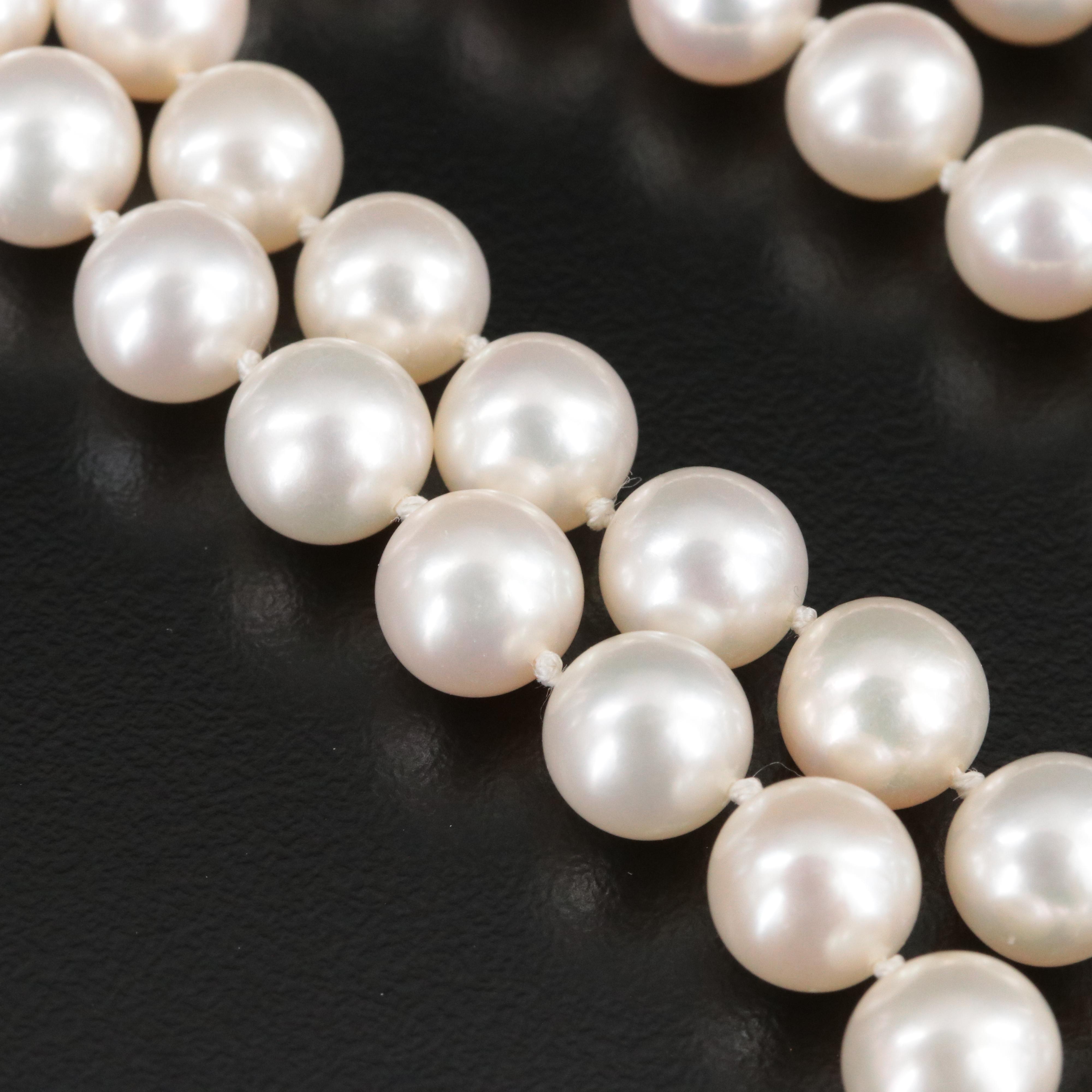 Pearl Necklace with 14K Clasp