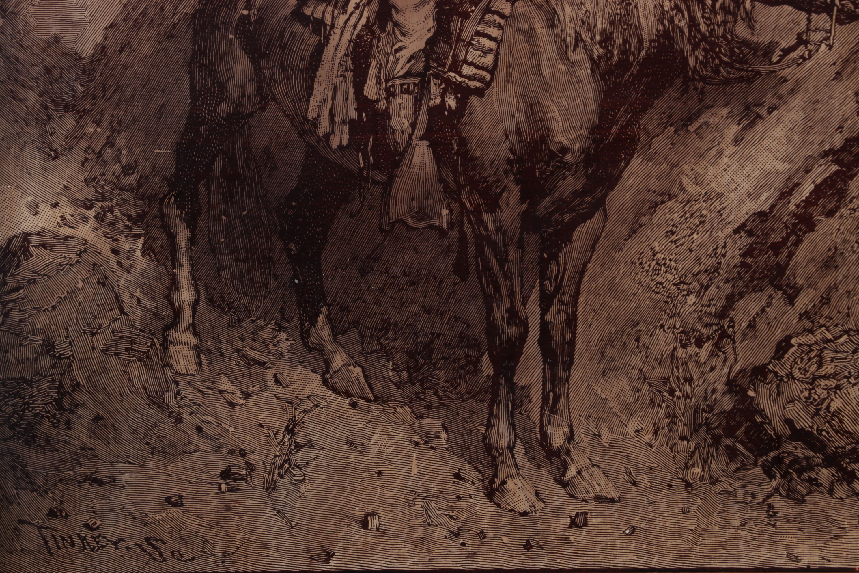 Lucid Lines Photography on Glass After Frederic Remington "Apache Ambush"
