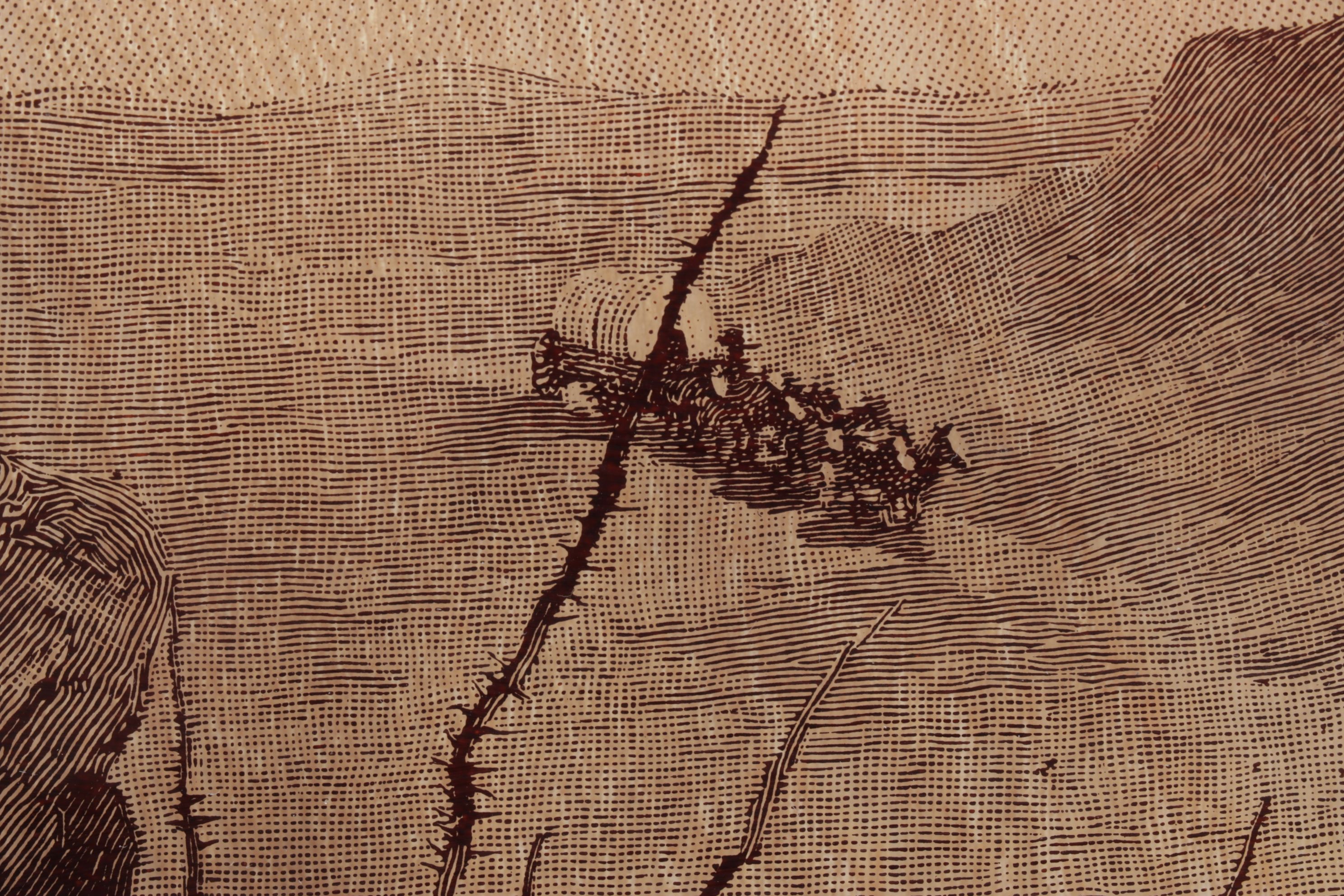 Lucid Lines Photography on Glass After Frederic Remington "Apache Ambush"