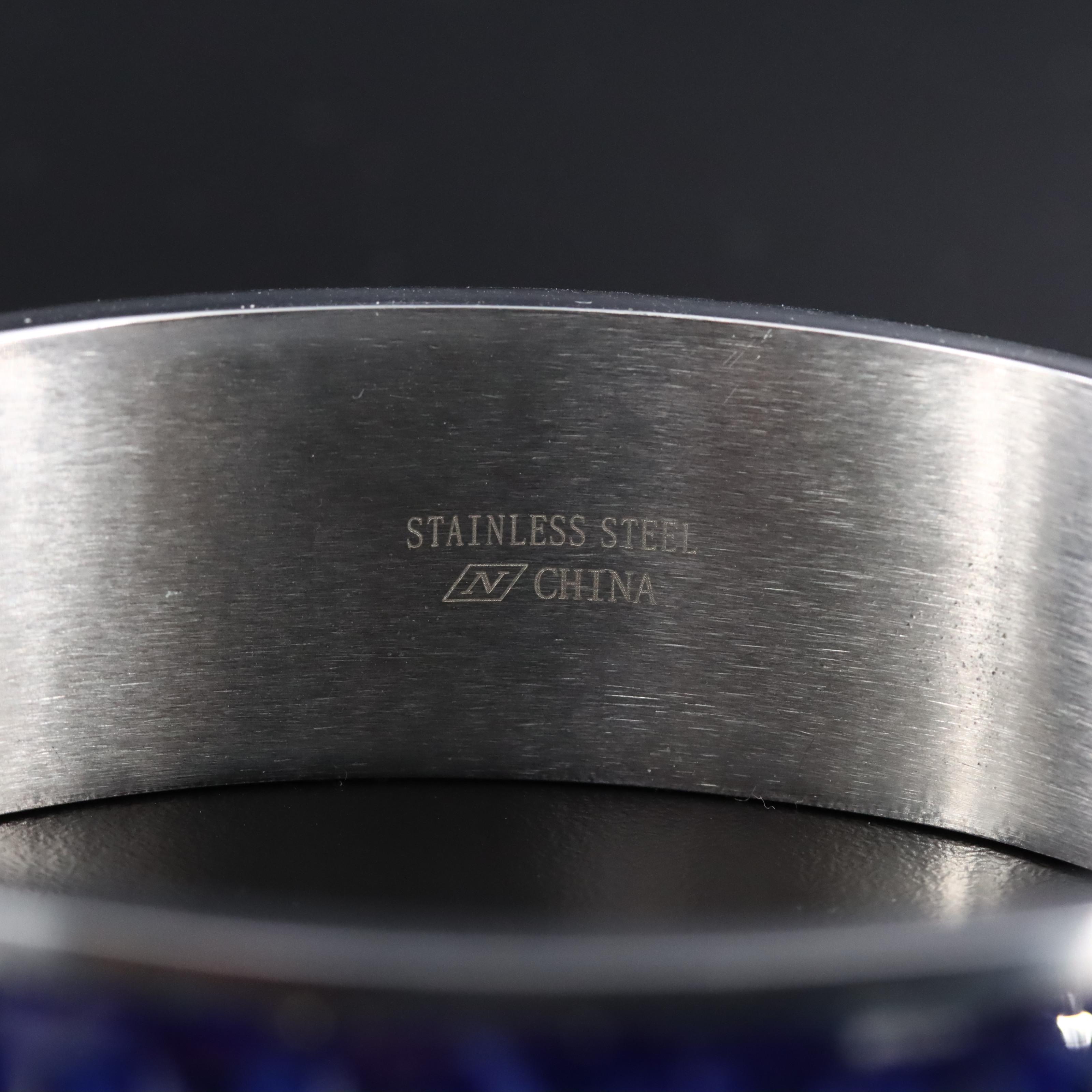 Rhinestone Hinged Bangle Bracelet and Ring