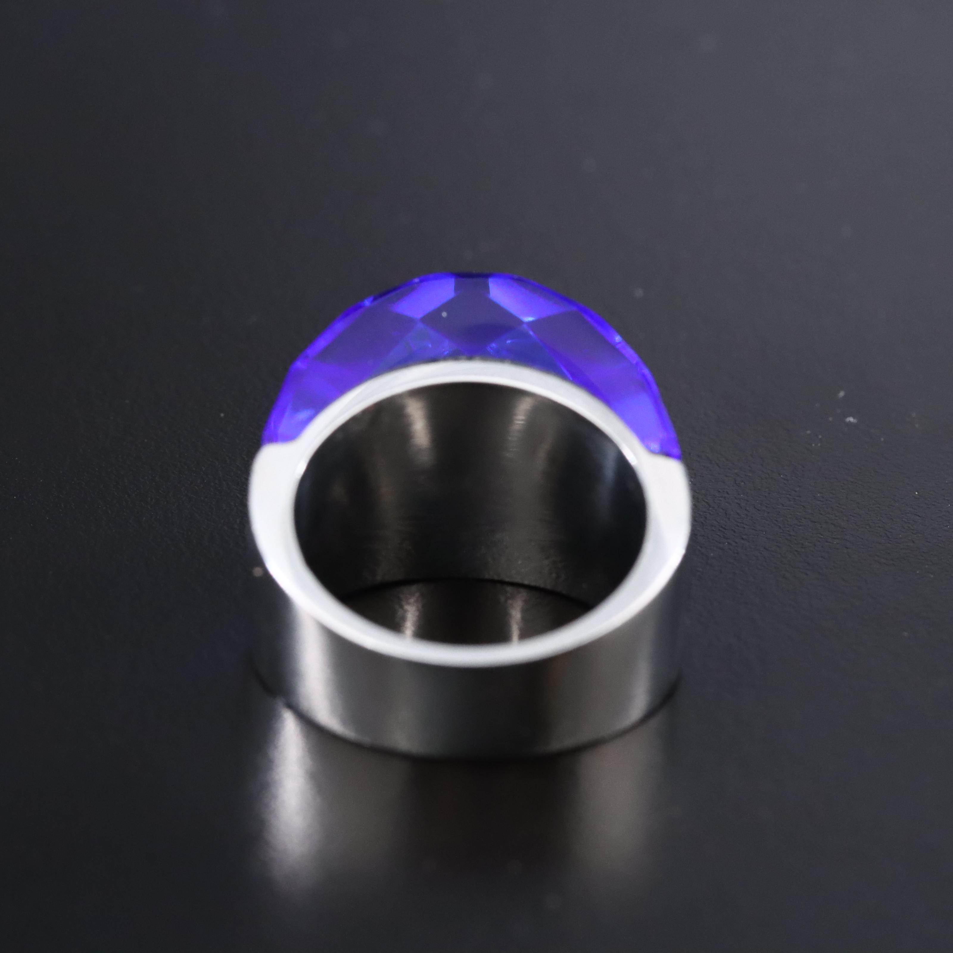 Rhinestone Hinged Bangle Bracelet and Ring