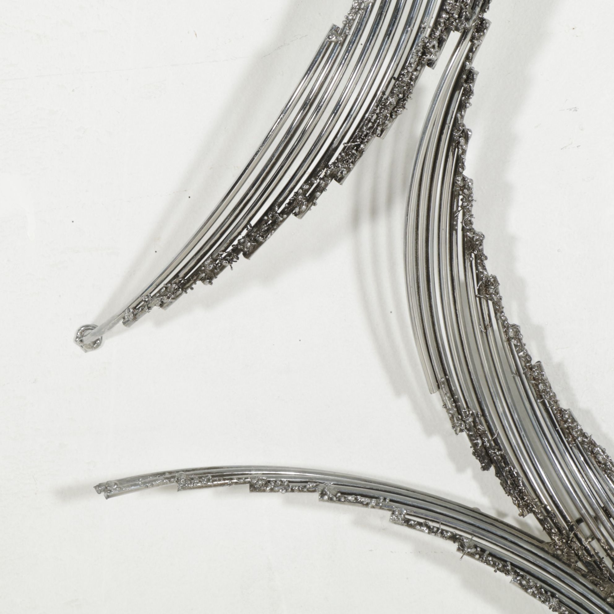 Curtis Jeré Abstract Mid Century Modern Silver Colored Wire Sculpture