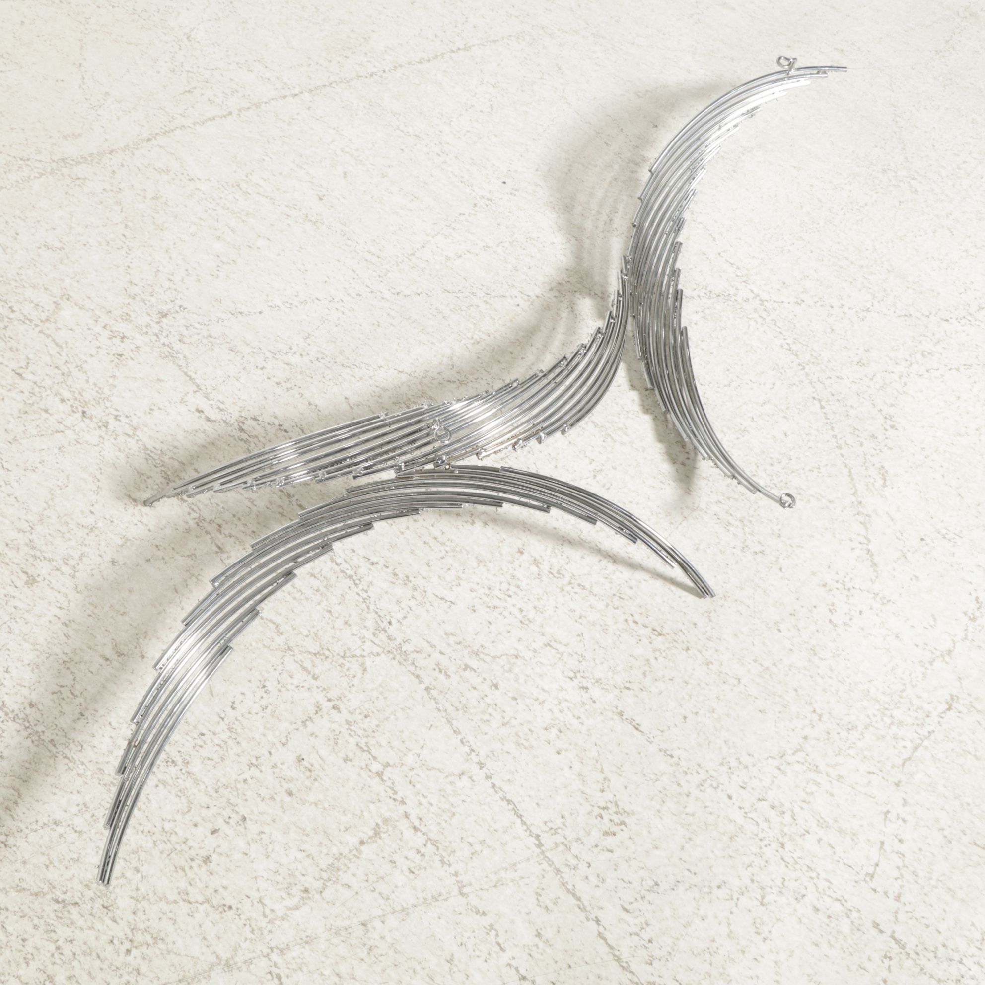 Curtis Jeré Abstract Mid Century Modern Silver Colored Wire Sculpture