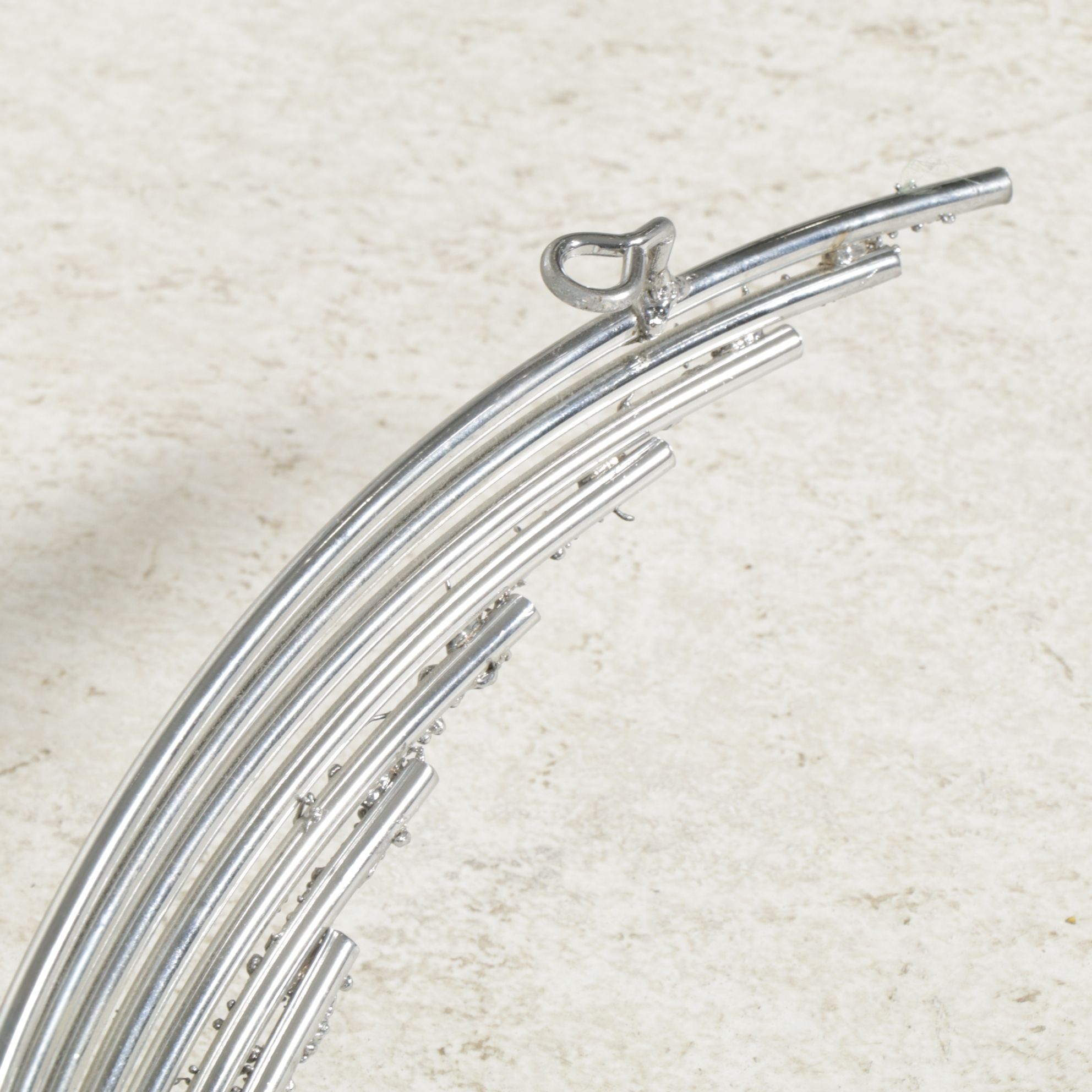 Curtis Jeré Abstract Mid Century Modern Silver Colored Wire Sculpture