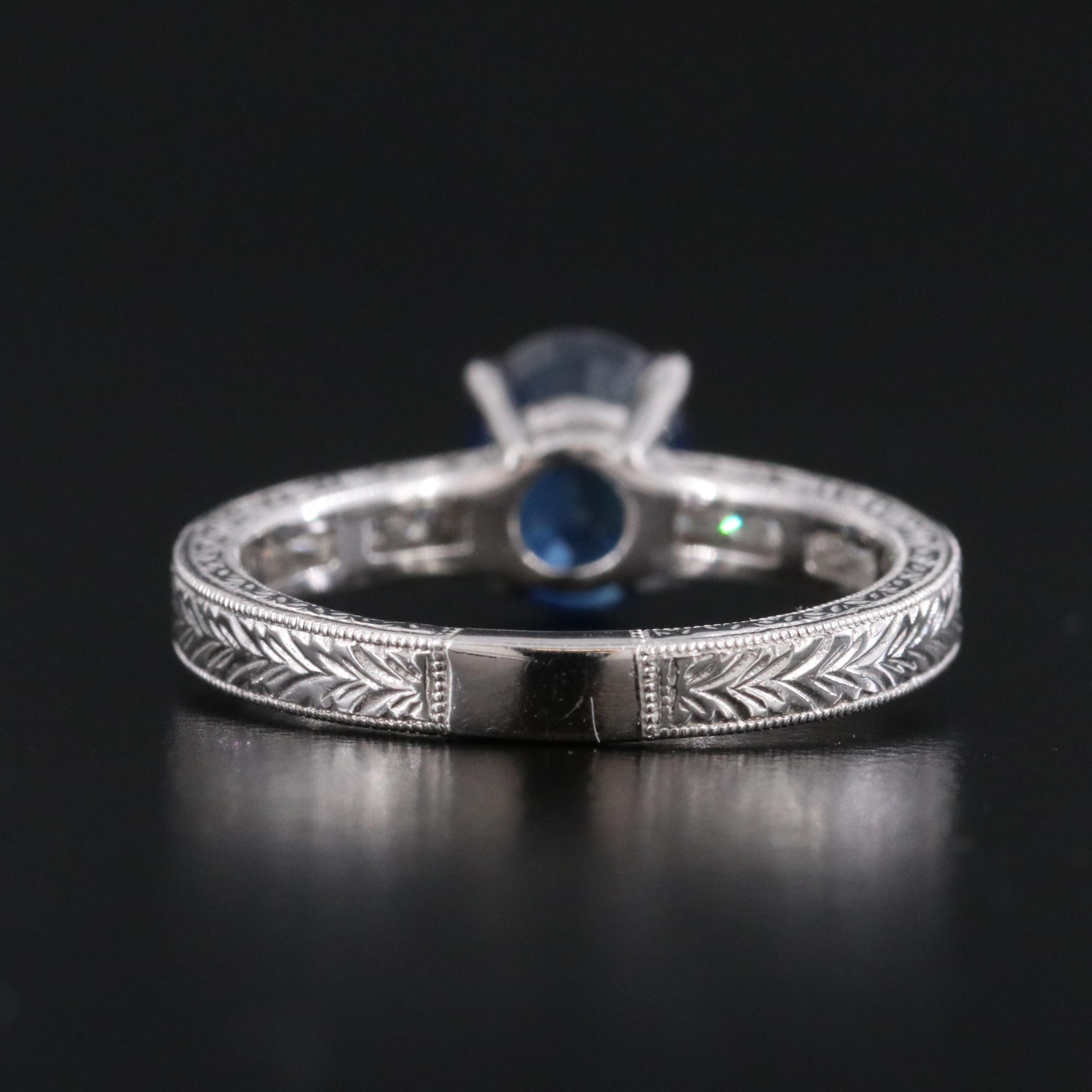 18K 2.10 CT Sapphire and Diamond Ring