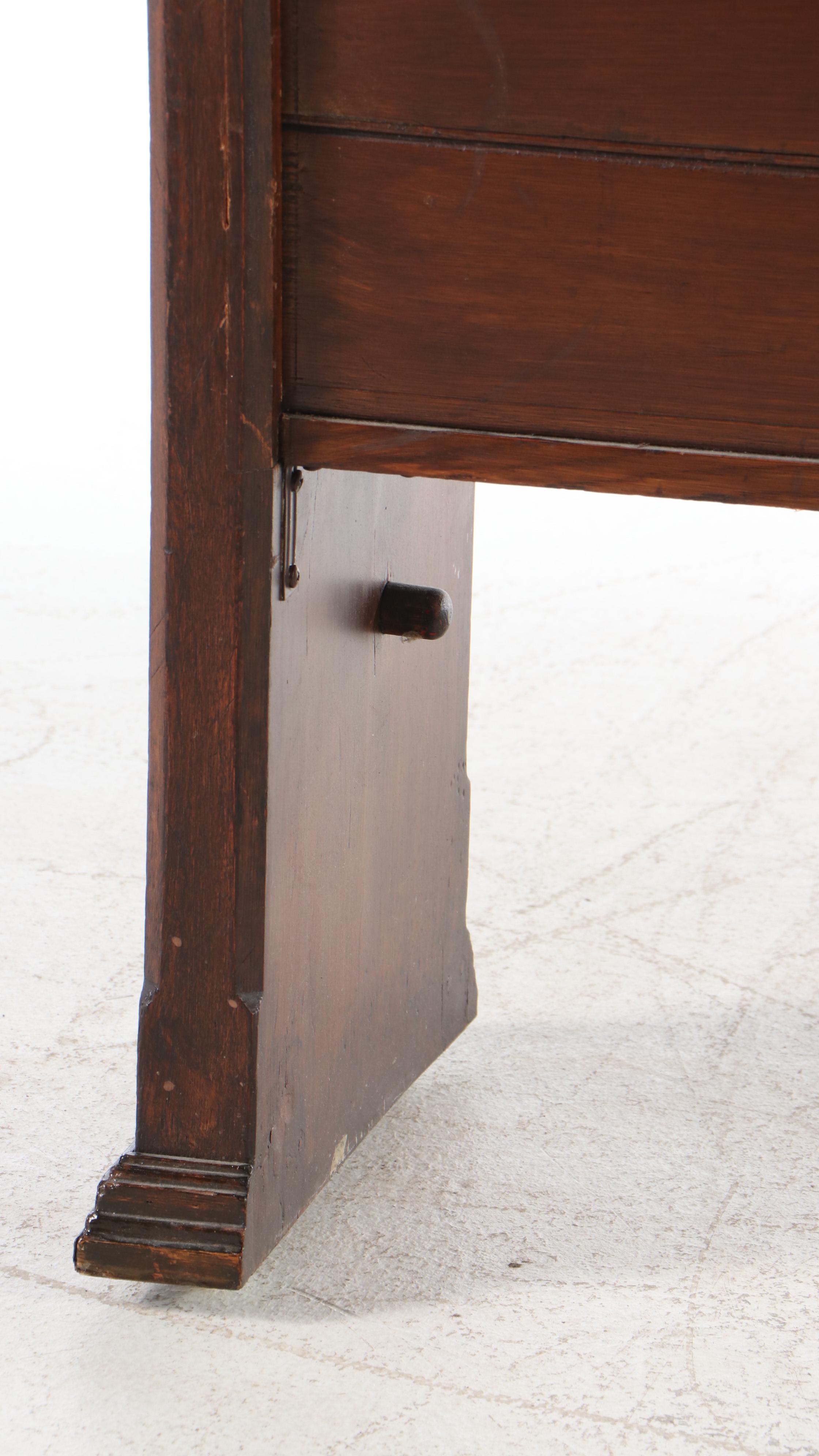 Gothic Style Carved Oak Church Pew, Circa 1920