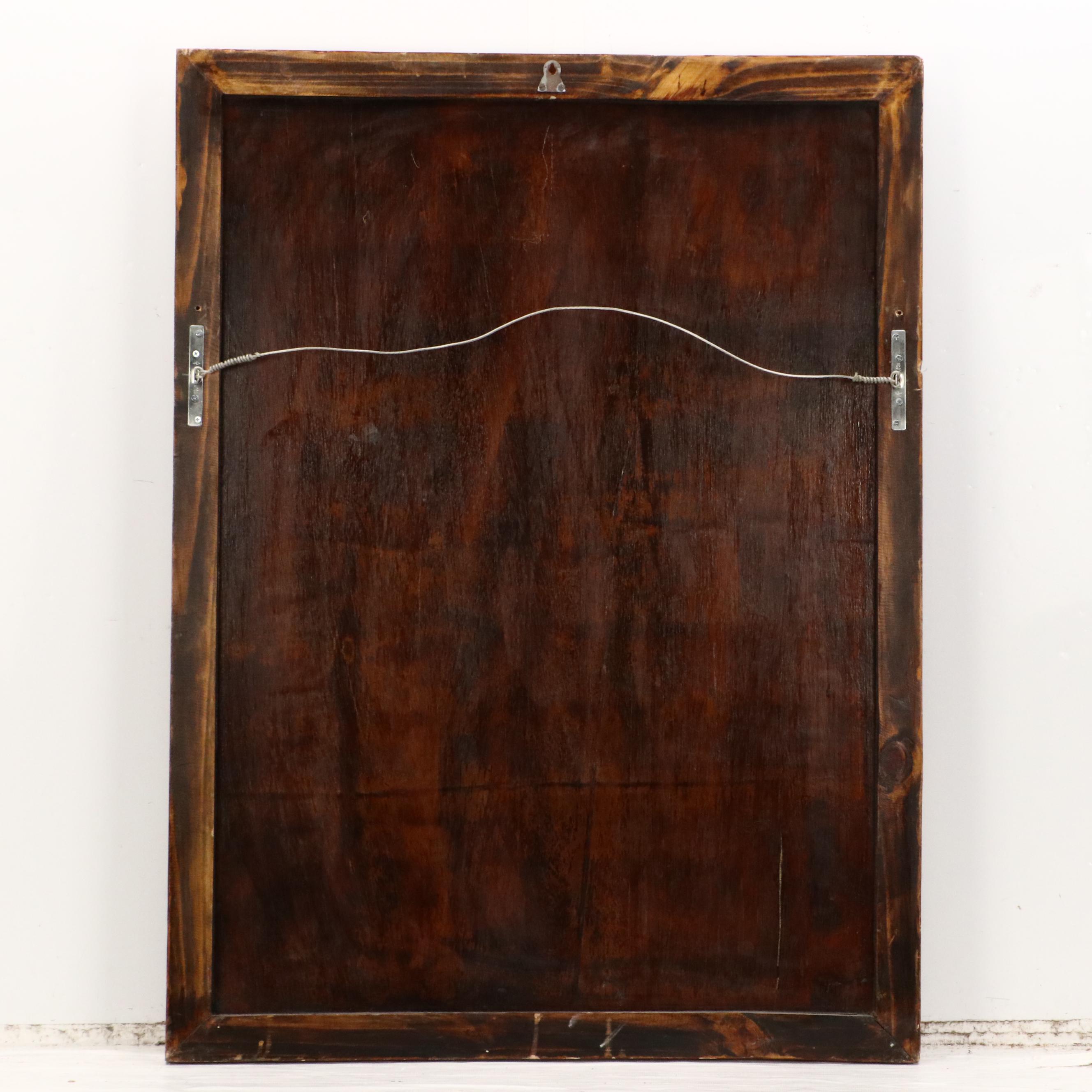 Tibetan Buddhist Hand-Painted Carved Wood Panels