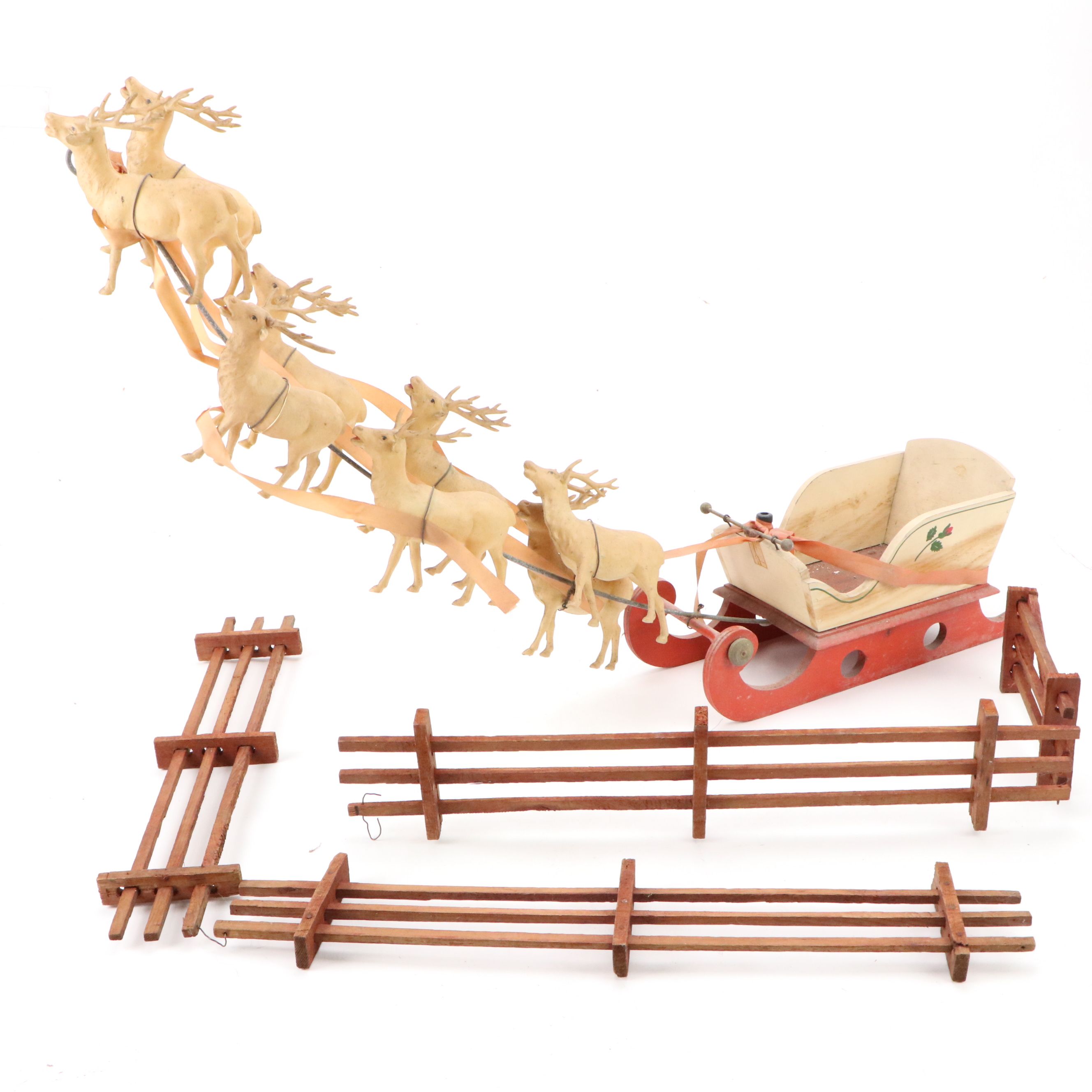 Vintage Mercury Glass Christmas Ornaments with Snowman Basket and Other Décor