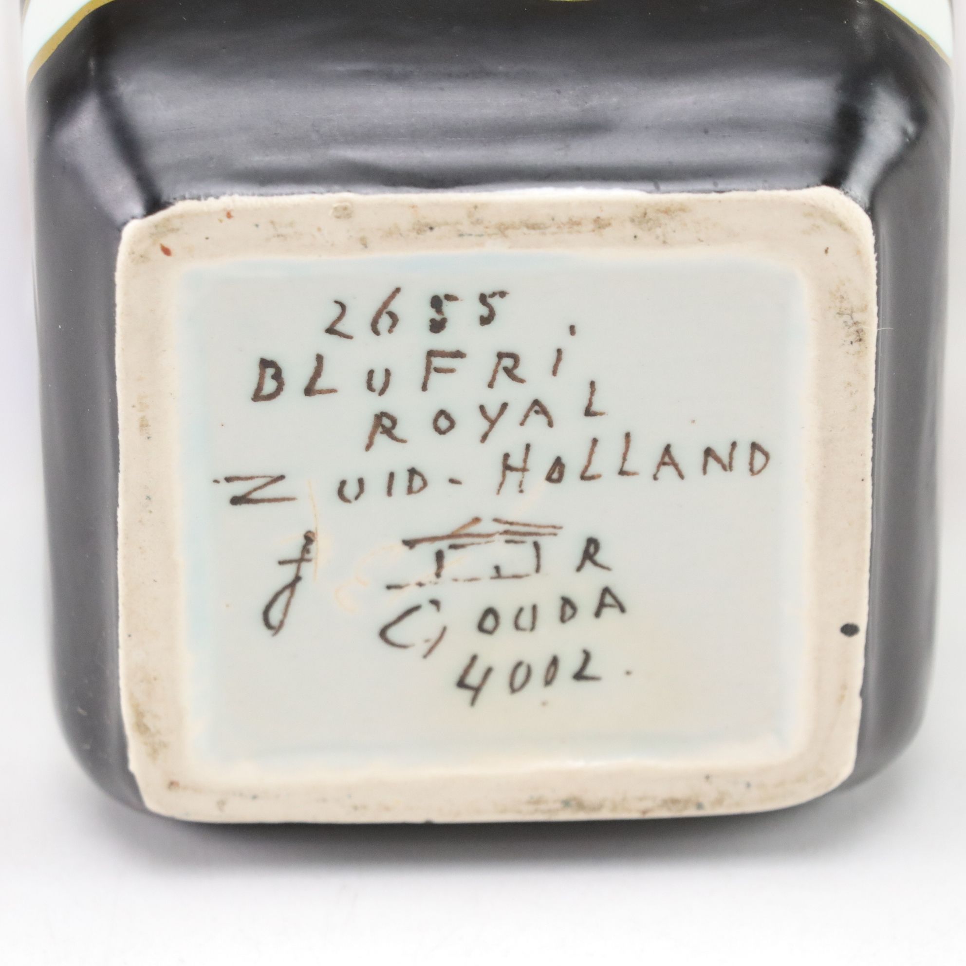 Hand-Crafted Gouda Pottery Decanter & Tray with Glasses