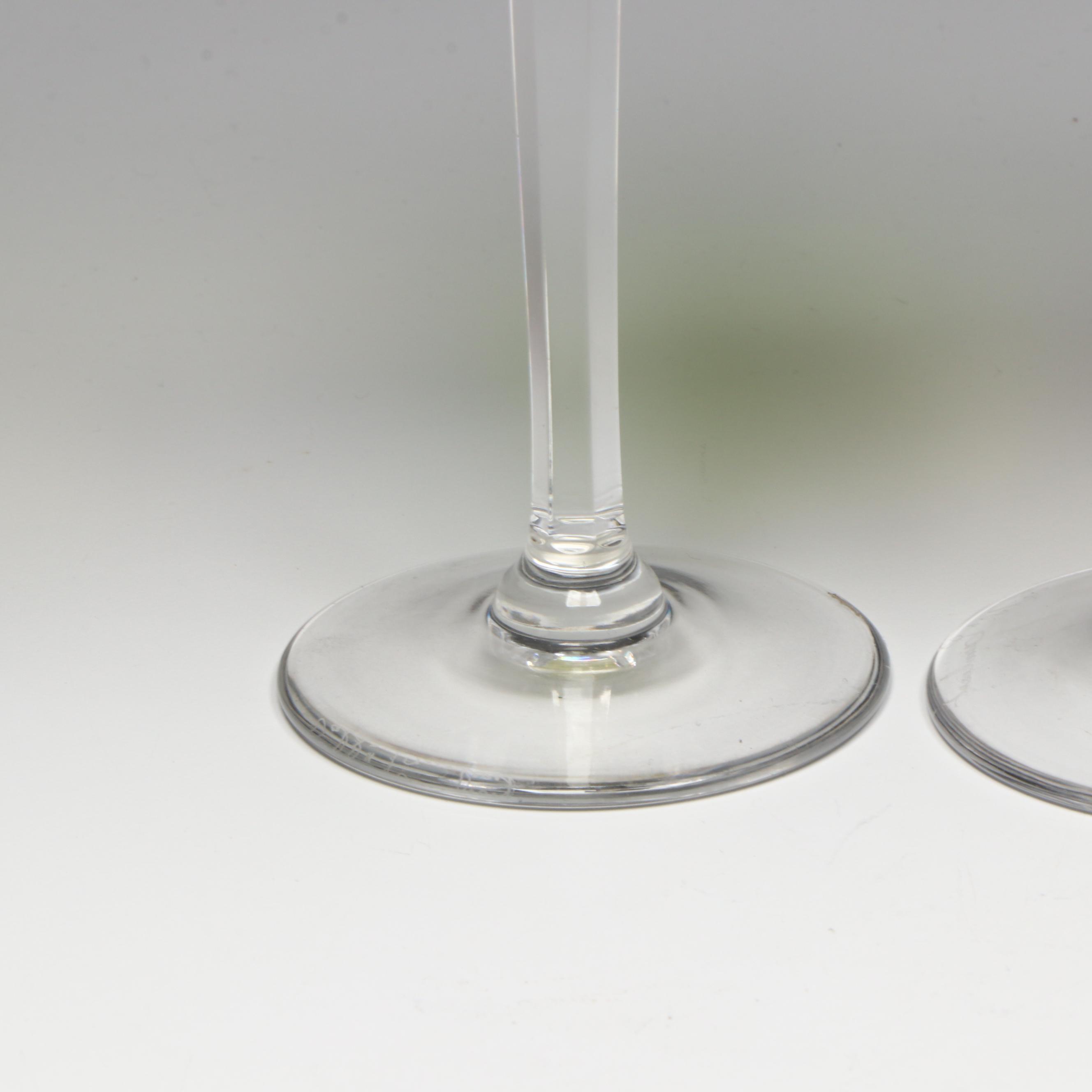 Bohemian Style Cut to Clear White Wine Glasses