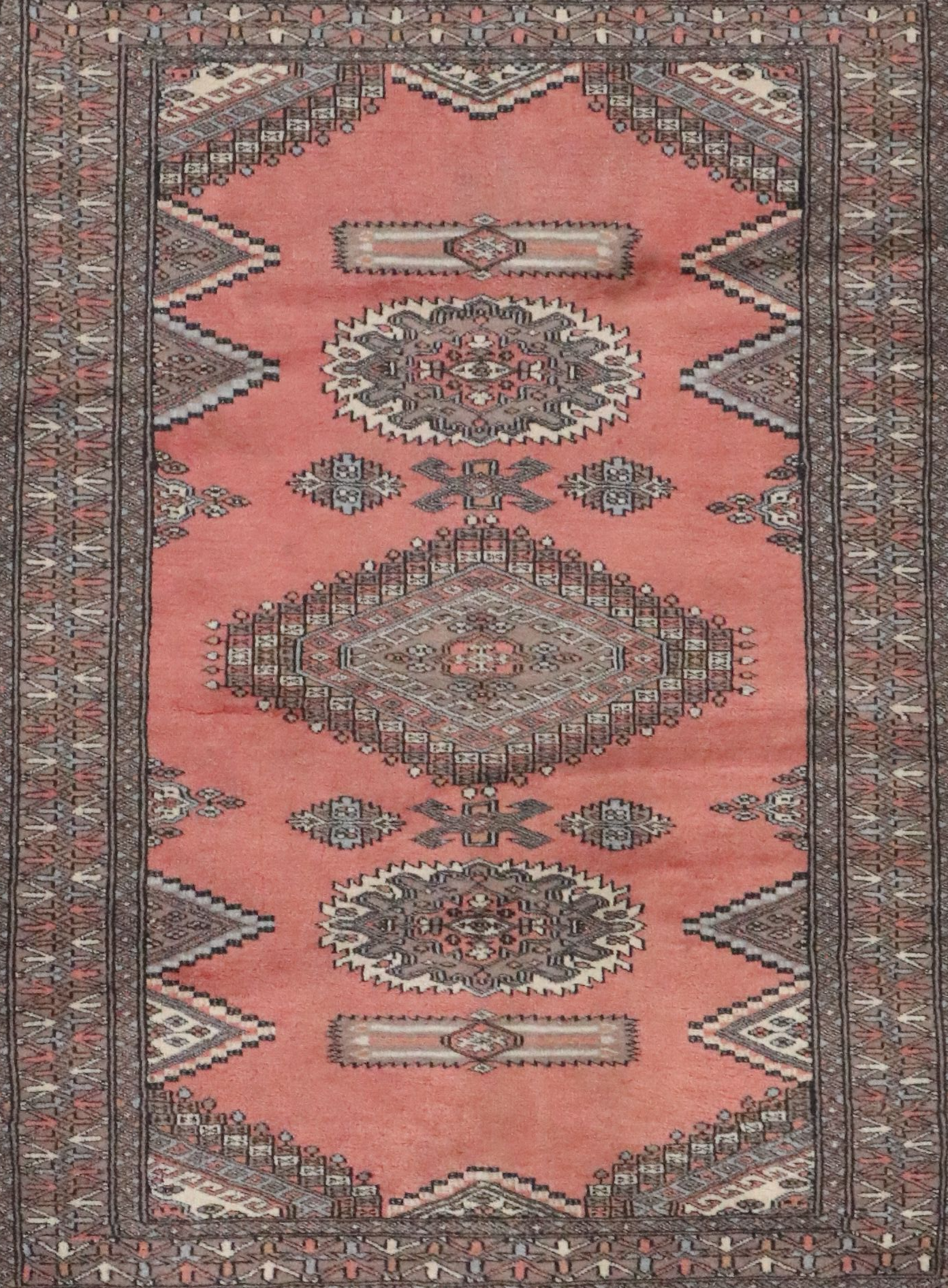 3'1 x 5' Hand-Knotted Pakistani Bokhara Area Rug