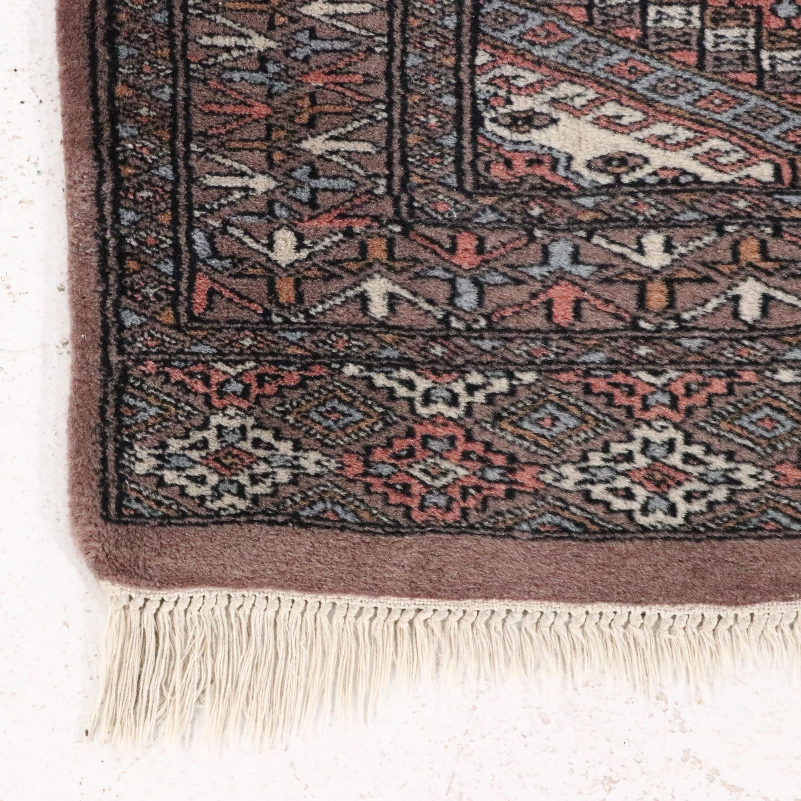 3'1 x 5' Hand-Knotted Pakistani Bokhara Area Rug