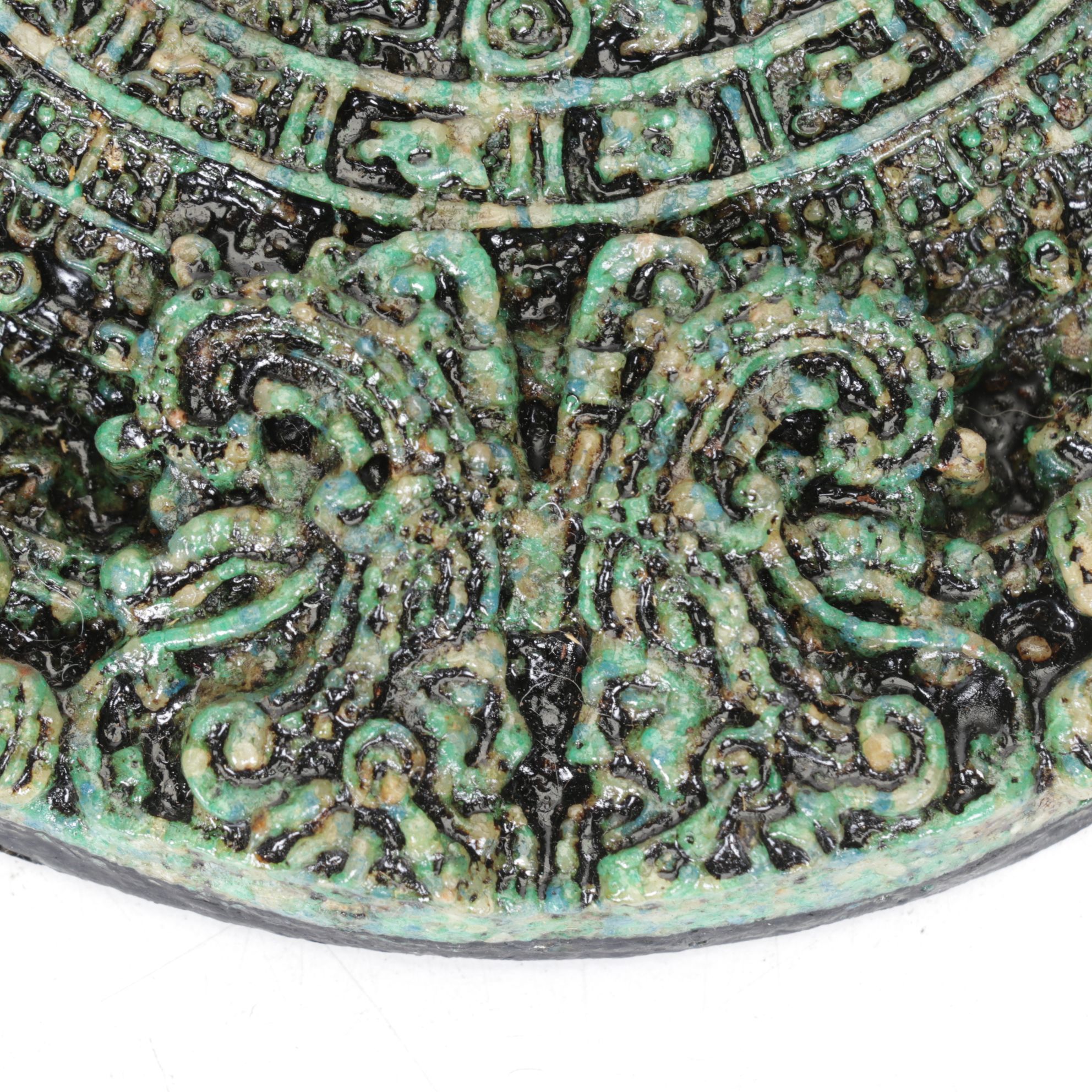 Replica of Aztec Calendar Stone & Dancing Jaguar Warrior