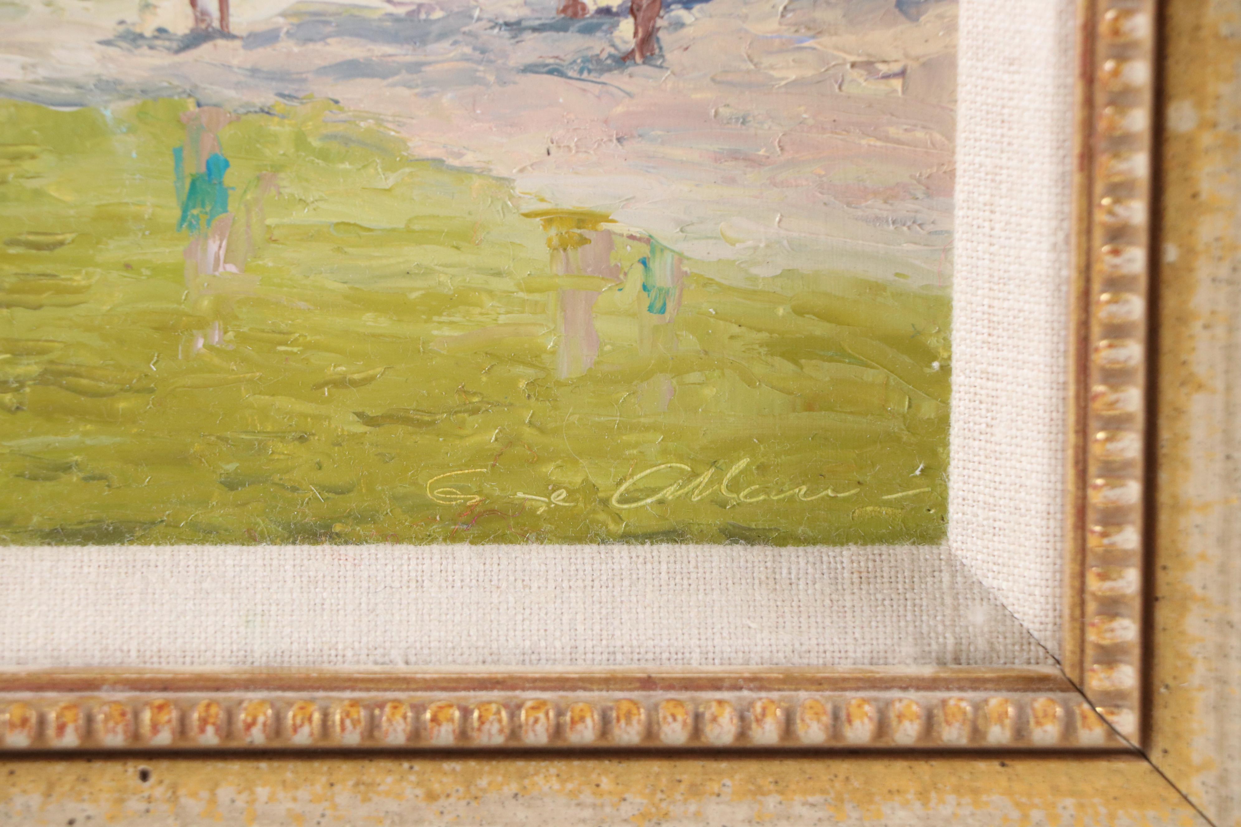 George Allan Oil Painting of Tropical Beach Scene "Estuary," 2003