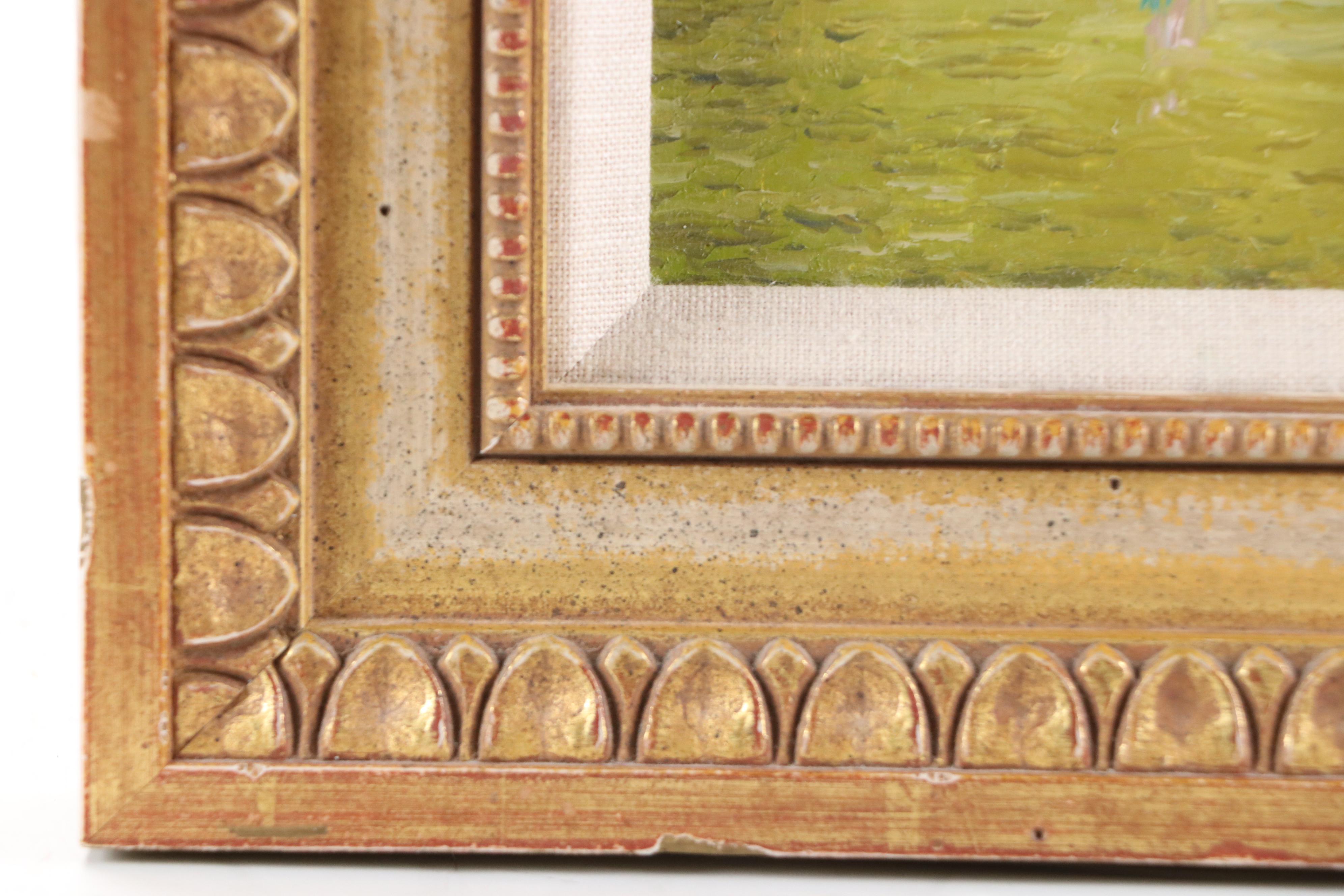 George Allan Oil Painting of Tropical Beach Scene "Estuary," 2003