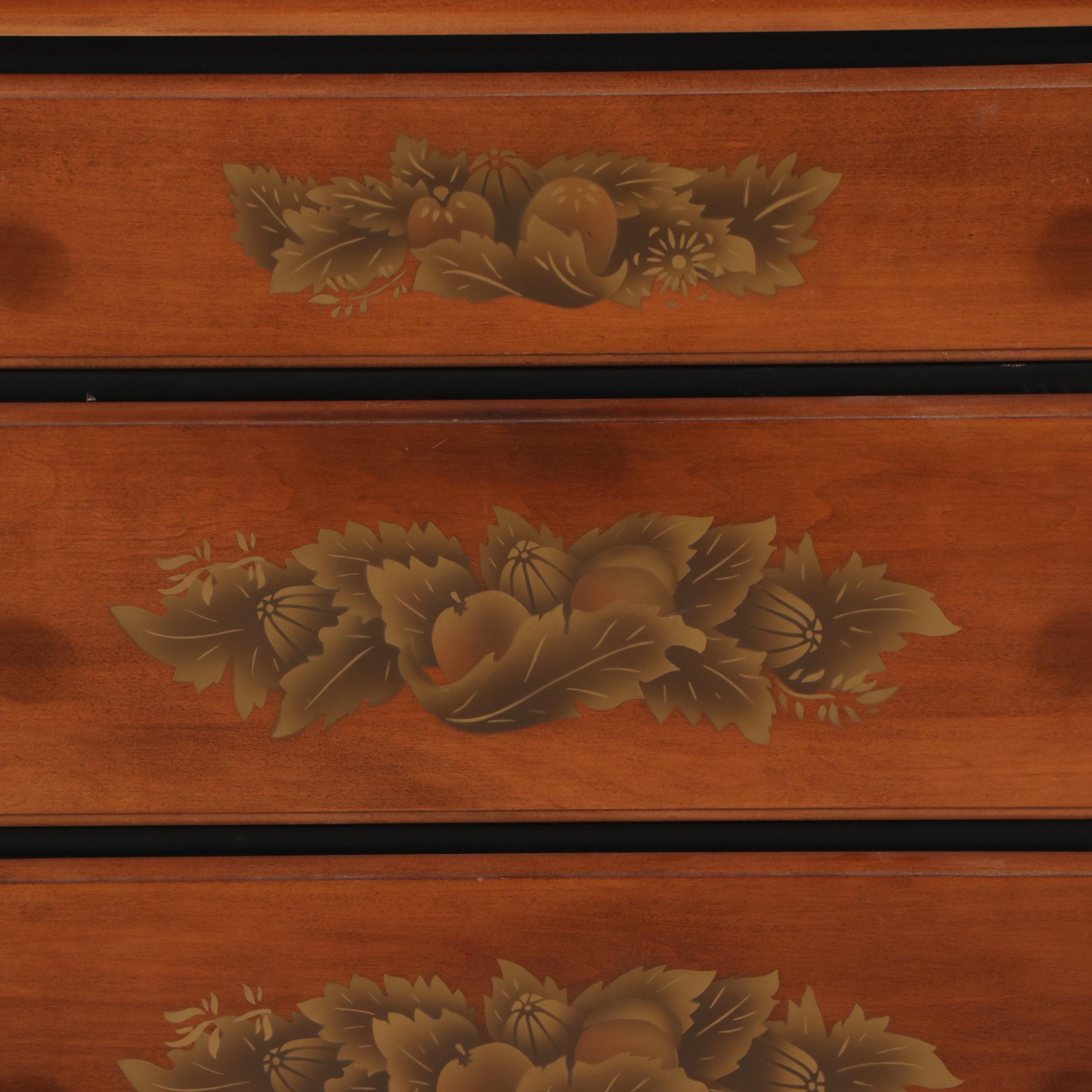 Lambert Hitchcock Stencil-Decorated and Parcel-Painted Four-Drawer Chest