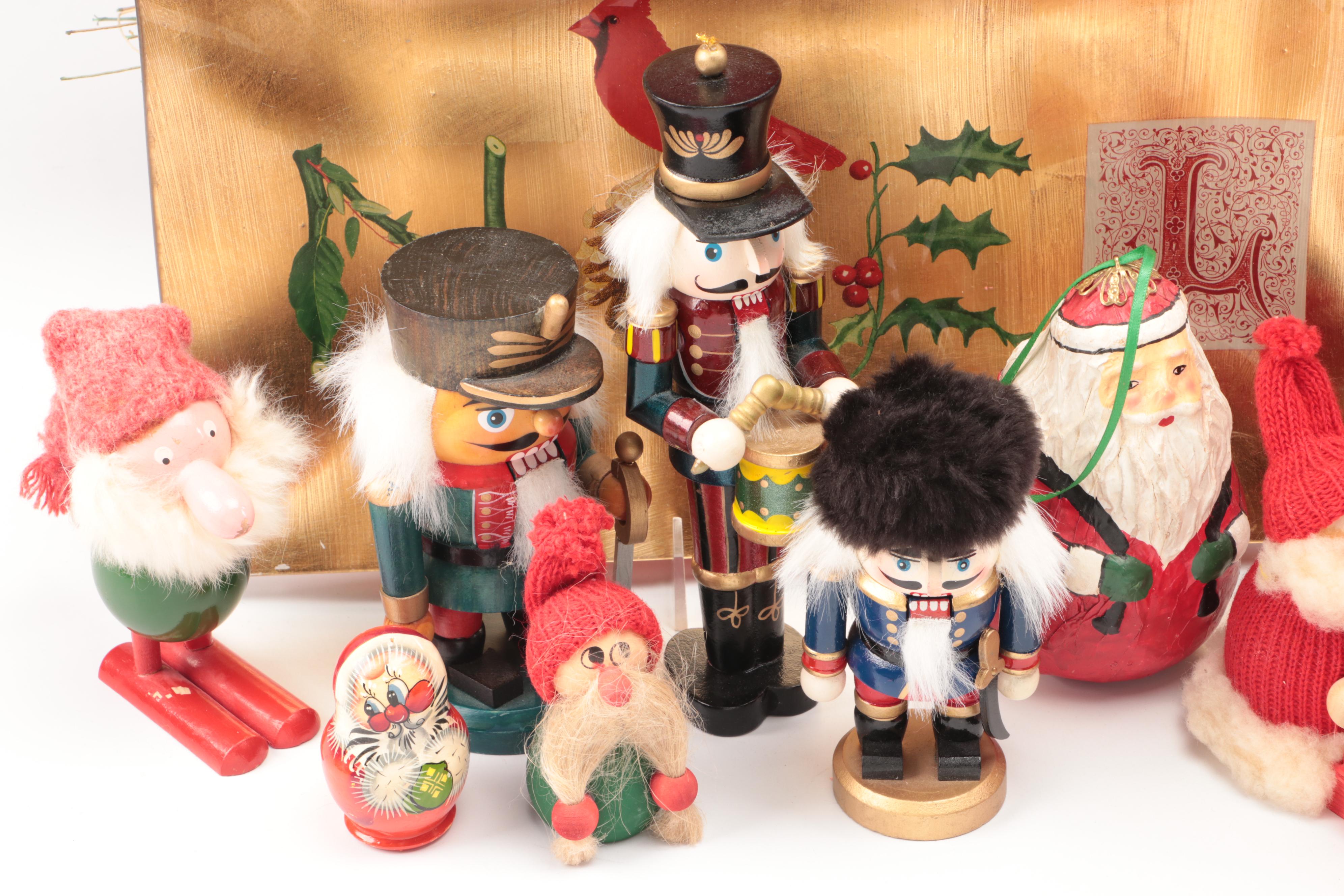 Faux Pine and Berry Wreaths, Needlepoint Textiles, and More Christmas Décor