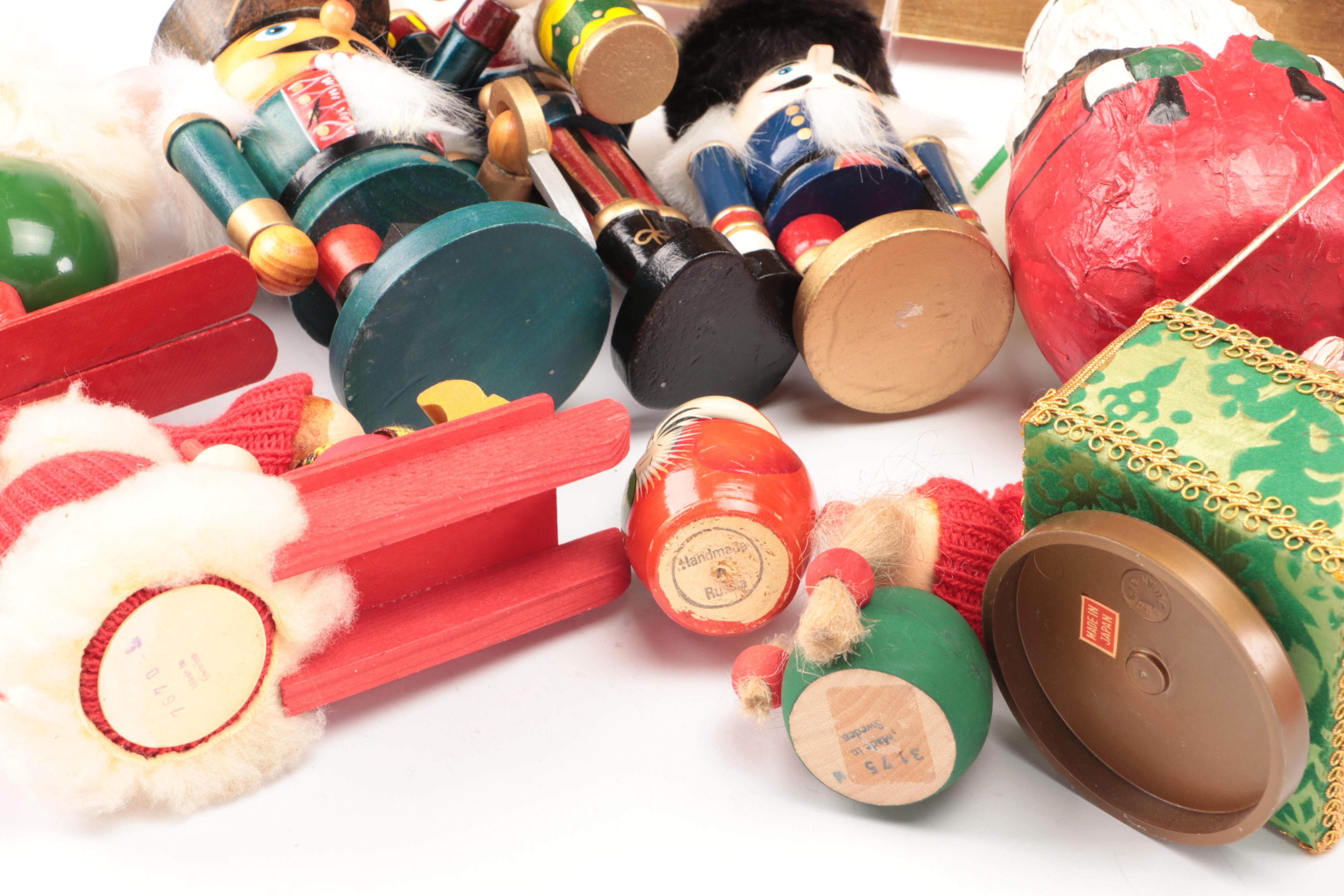 Faux Pine and Berry Wreaths, Needlepoint Textiles, and More Christmas Décor