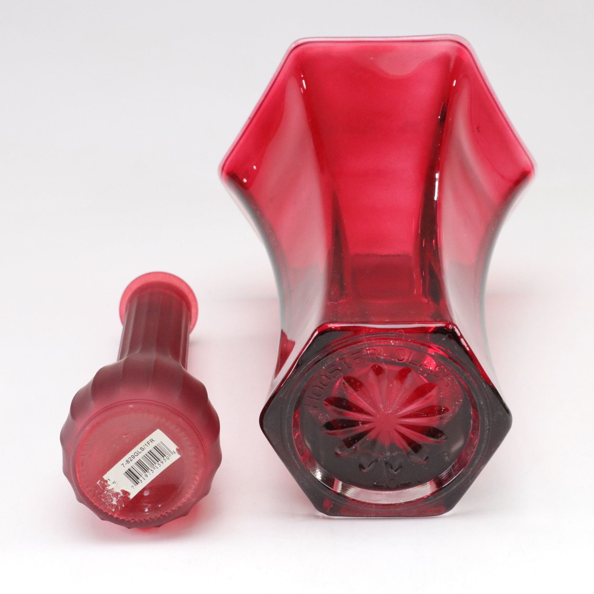 Hand-Painted Wooden Pen Box, Hoosier Glass Red Vase, Nippon Bowl & More